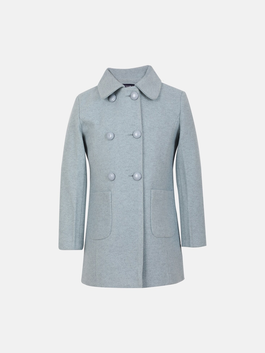 

CHKOKKO Girls Woollen Trench Coats, Blue