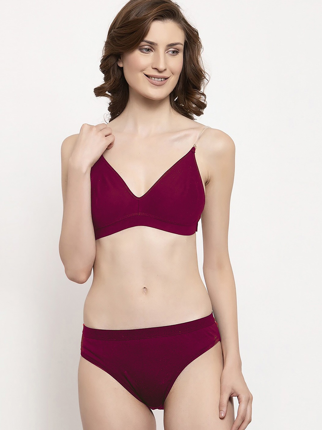 

Aamarsh Cotton Lingerie Sets, Maroon