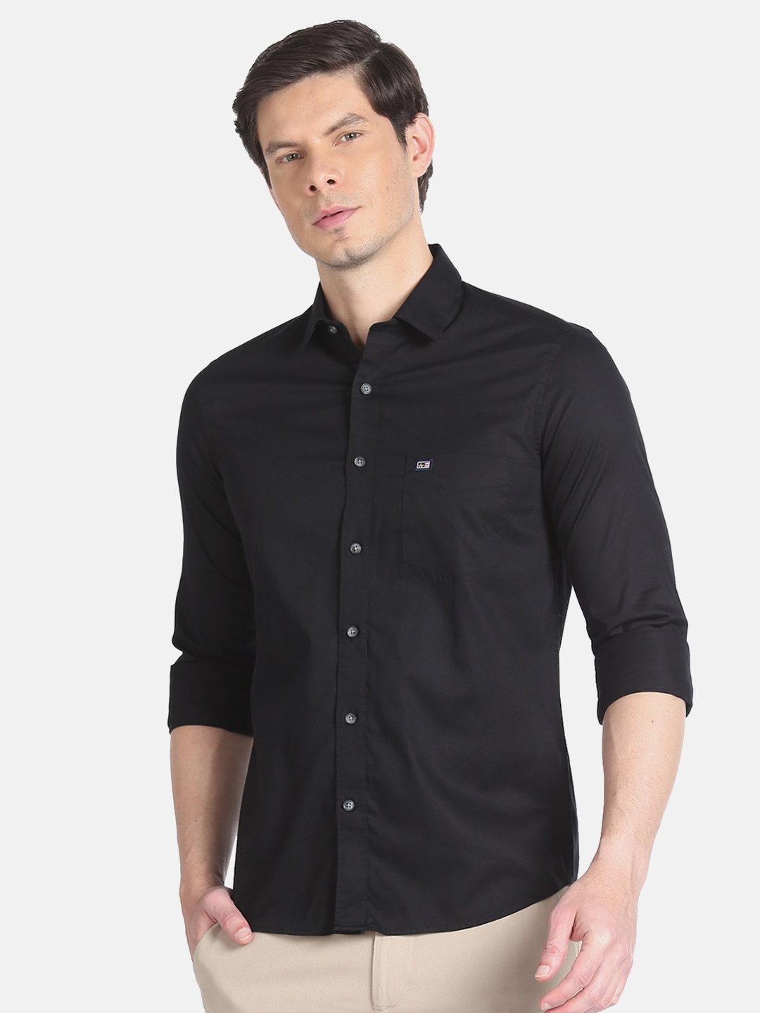 

Arrow Sport Pure Cotton Slim Fit Casual Shirt, Black