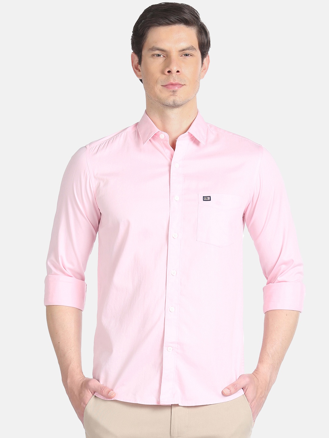 

Arrow Sport Men Manhattan Slim Fit Solid Opaque Pure Cotton Casual Shirt, Pink