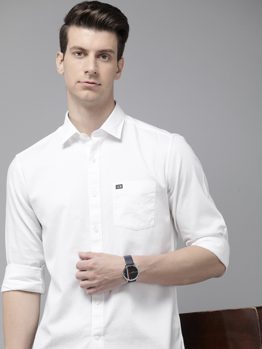 

Arrow Sport Men Pure Cotton Slim Fit Casual Shirt, White