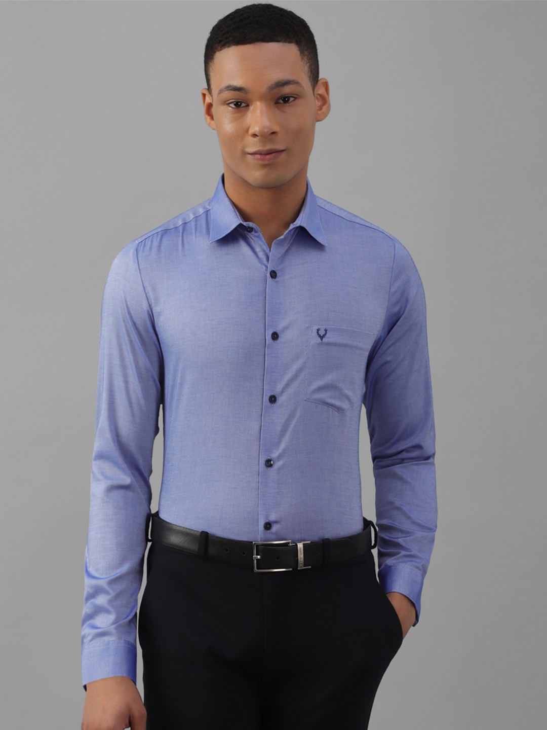 

Allen Solly Slim Fit Pure Cotton Formal Shirt, Blue