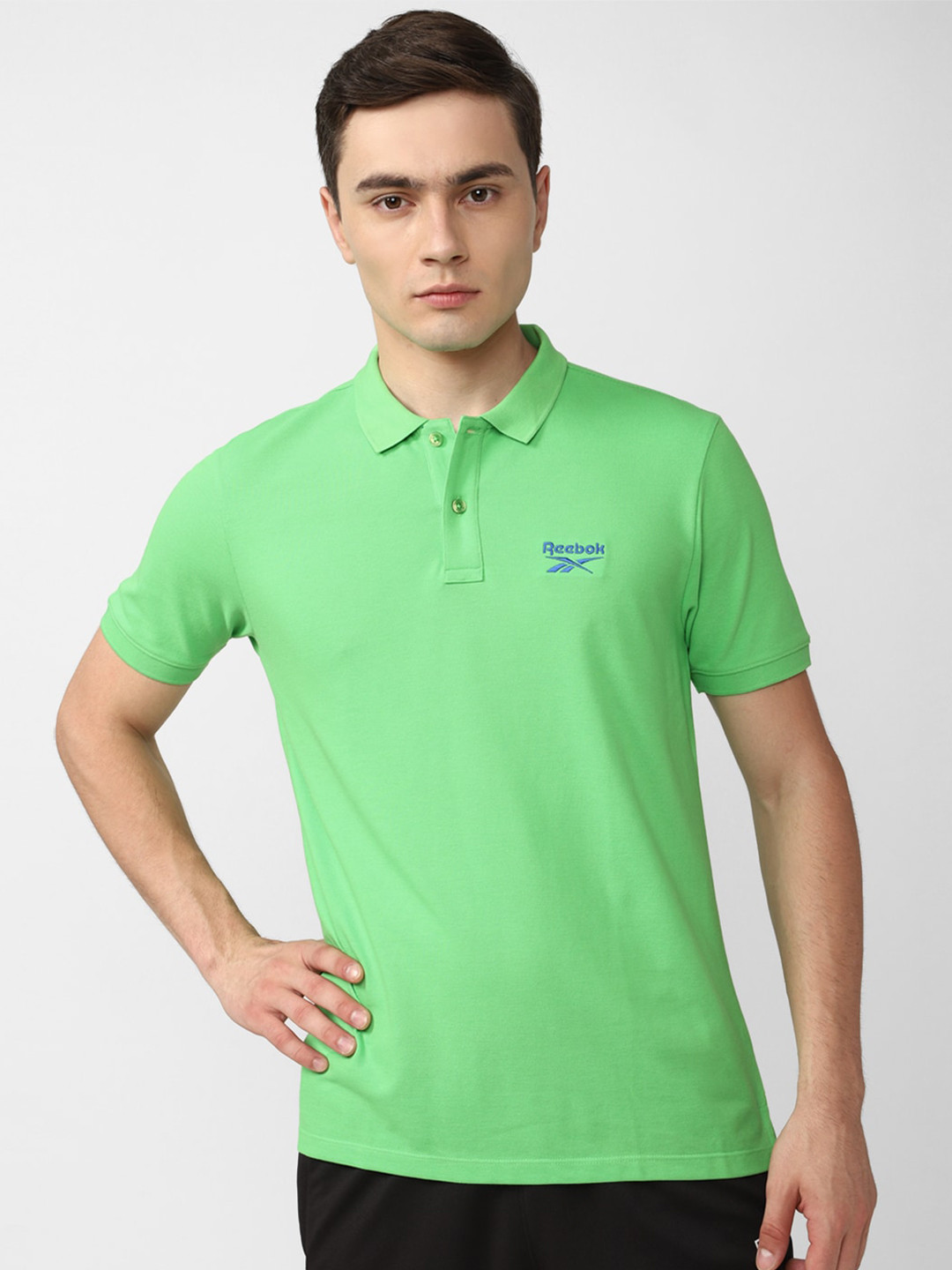 

Reebok AlwysOn Polo Collar Slim-Fit T-shirt, Green