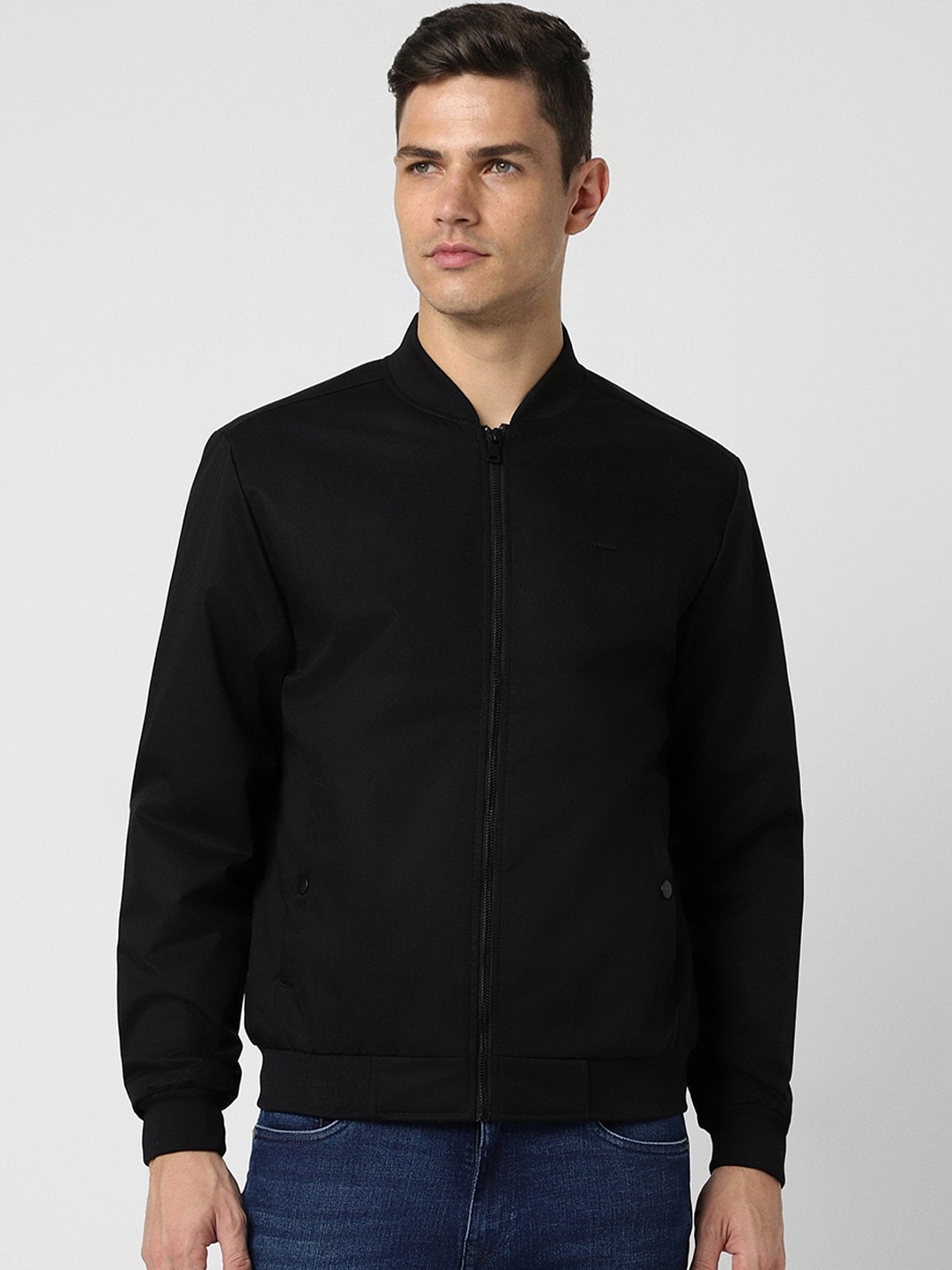 

PETER ENGLAND UNIVERSITY Long Sleeves Bomber Jacket, Black