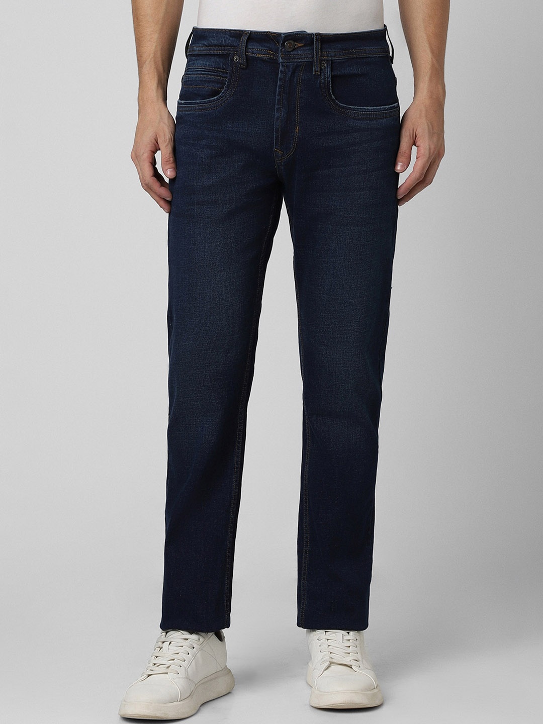 

Peter England Men Mid Rise Jeans, Navy blue