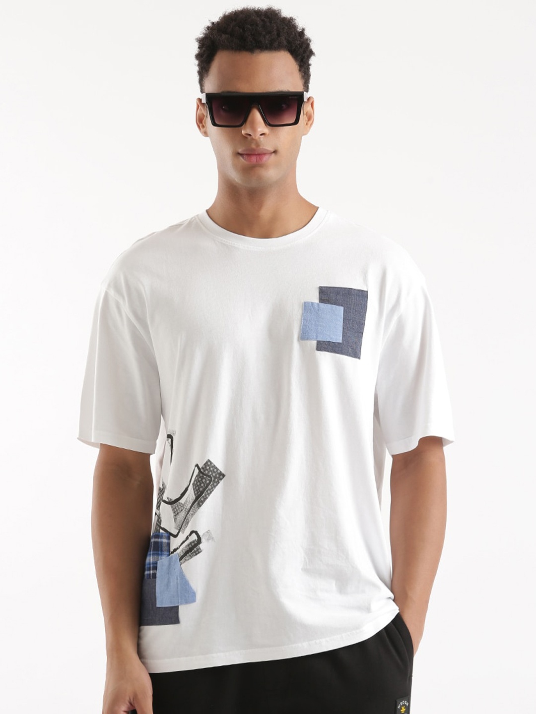 

WROGN Graphic Printed Slim Fit Cotton T-shirt, White