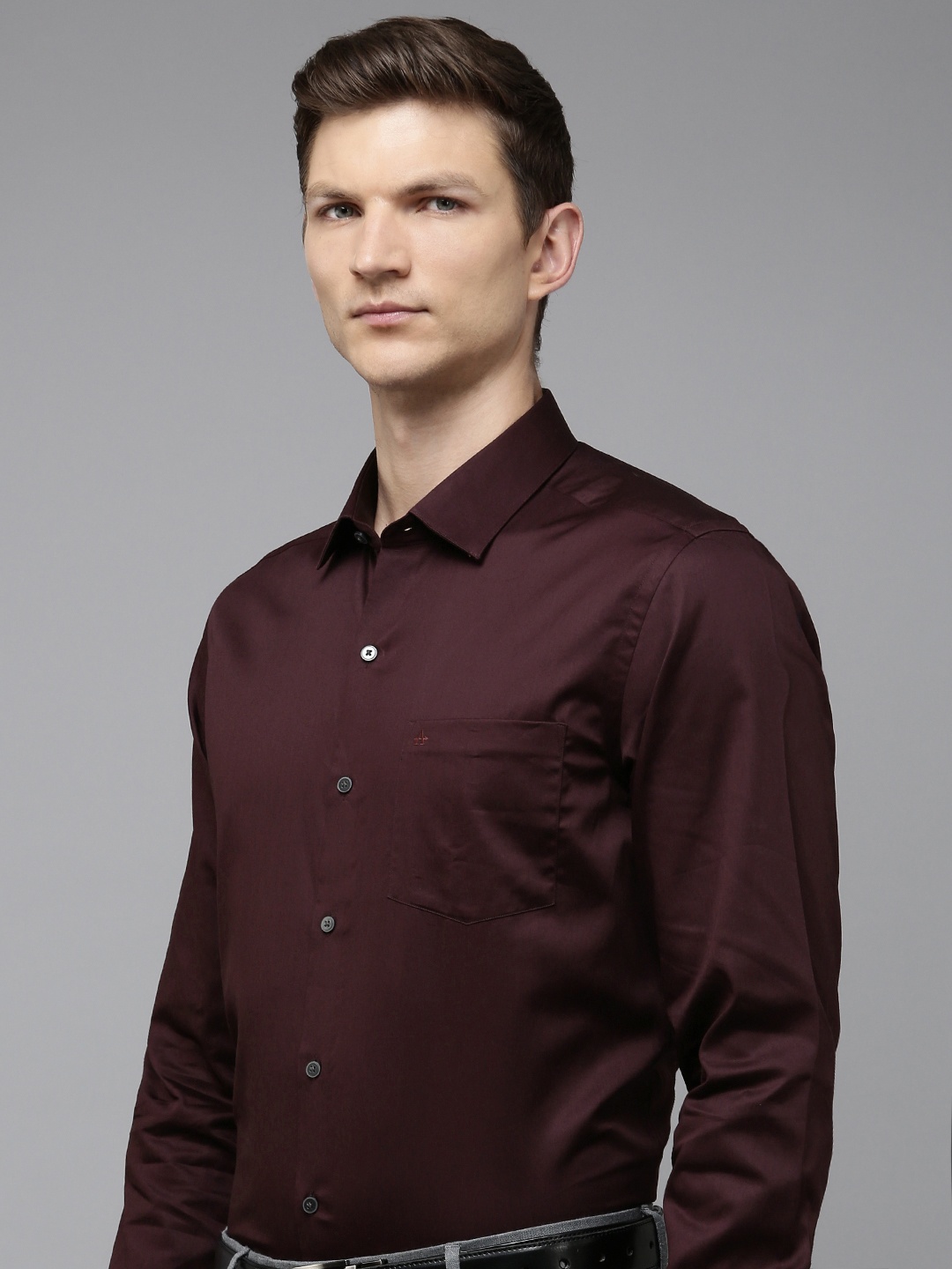 

Arrow Pure Cotton Manhattan Slim Fit Formal Shirt, Maroon