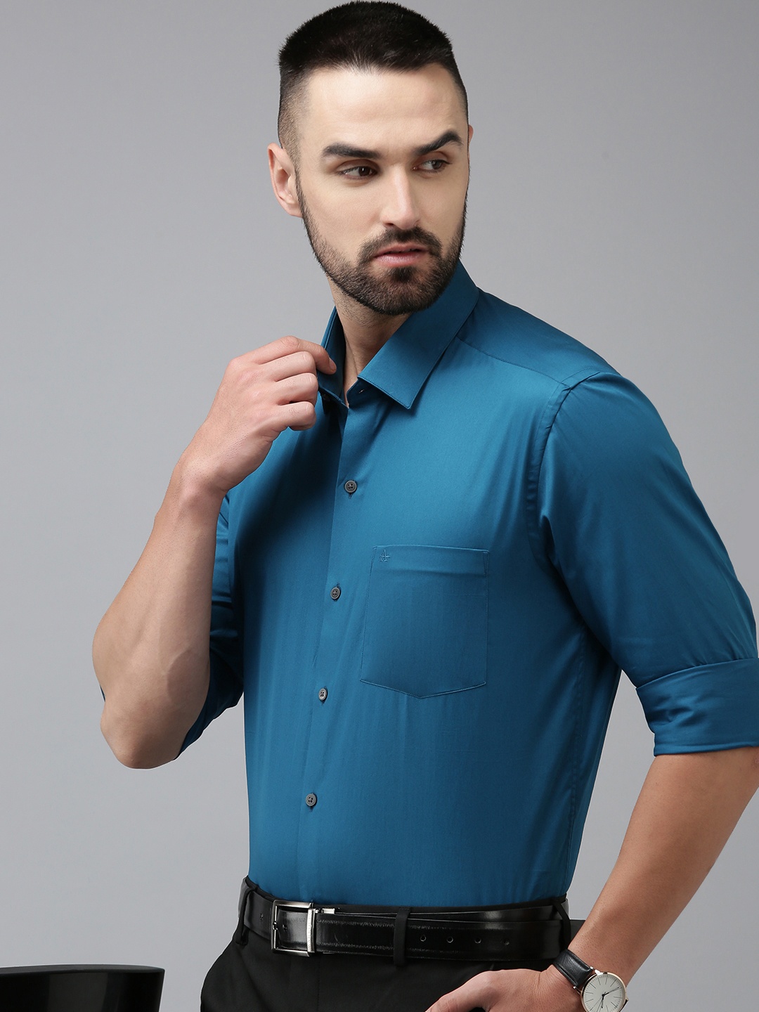 

Arrow Pure Cotton Original Slim Fit Opaque Formal Shirt, Blue