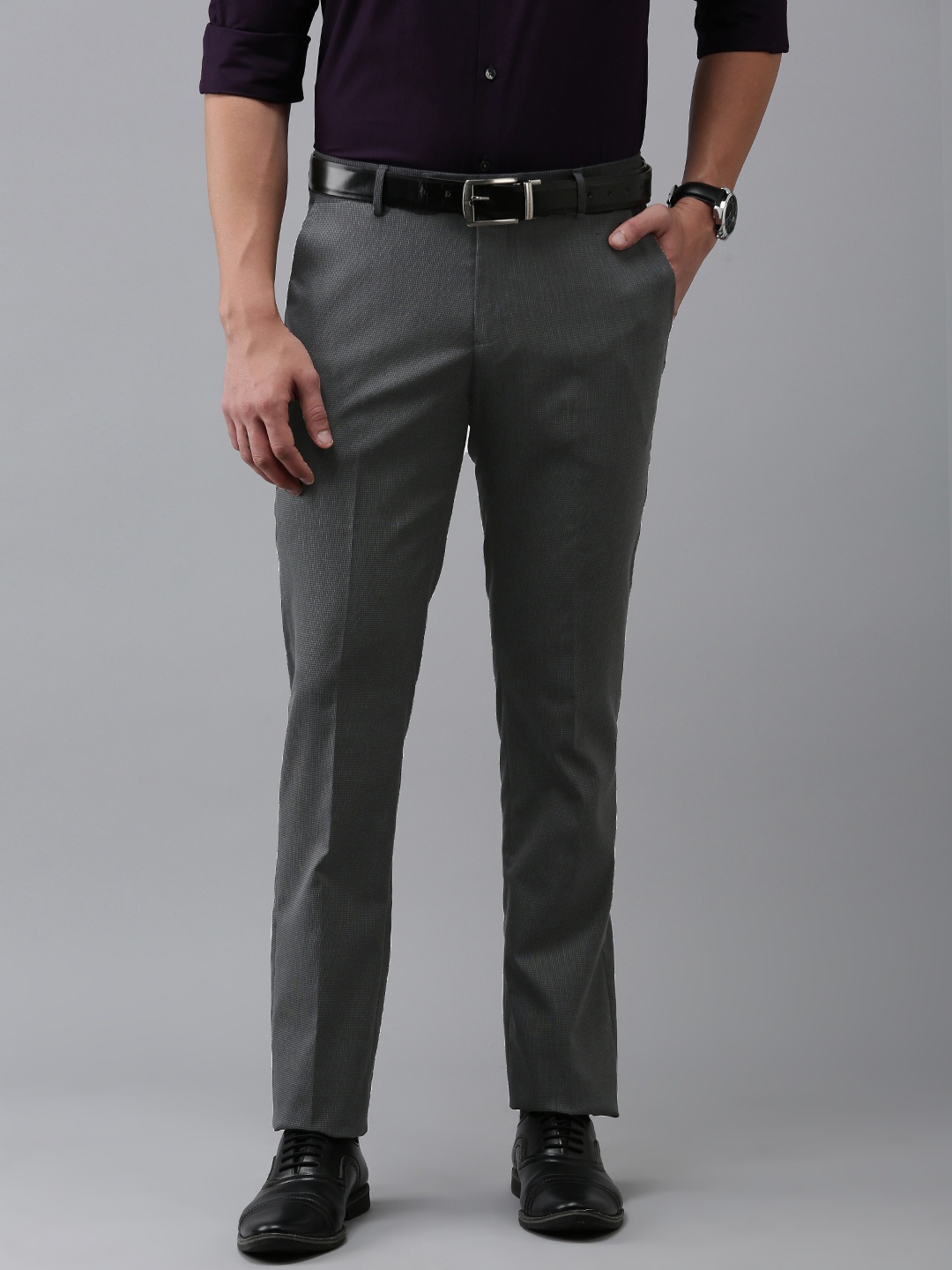 

Arrow Men Formal Trousers, Charcoal