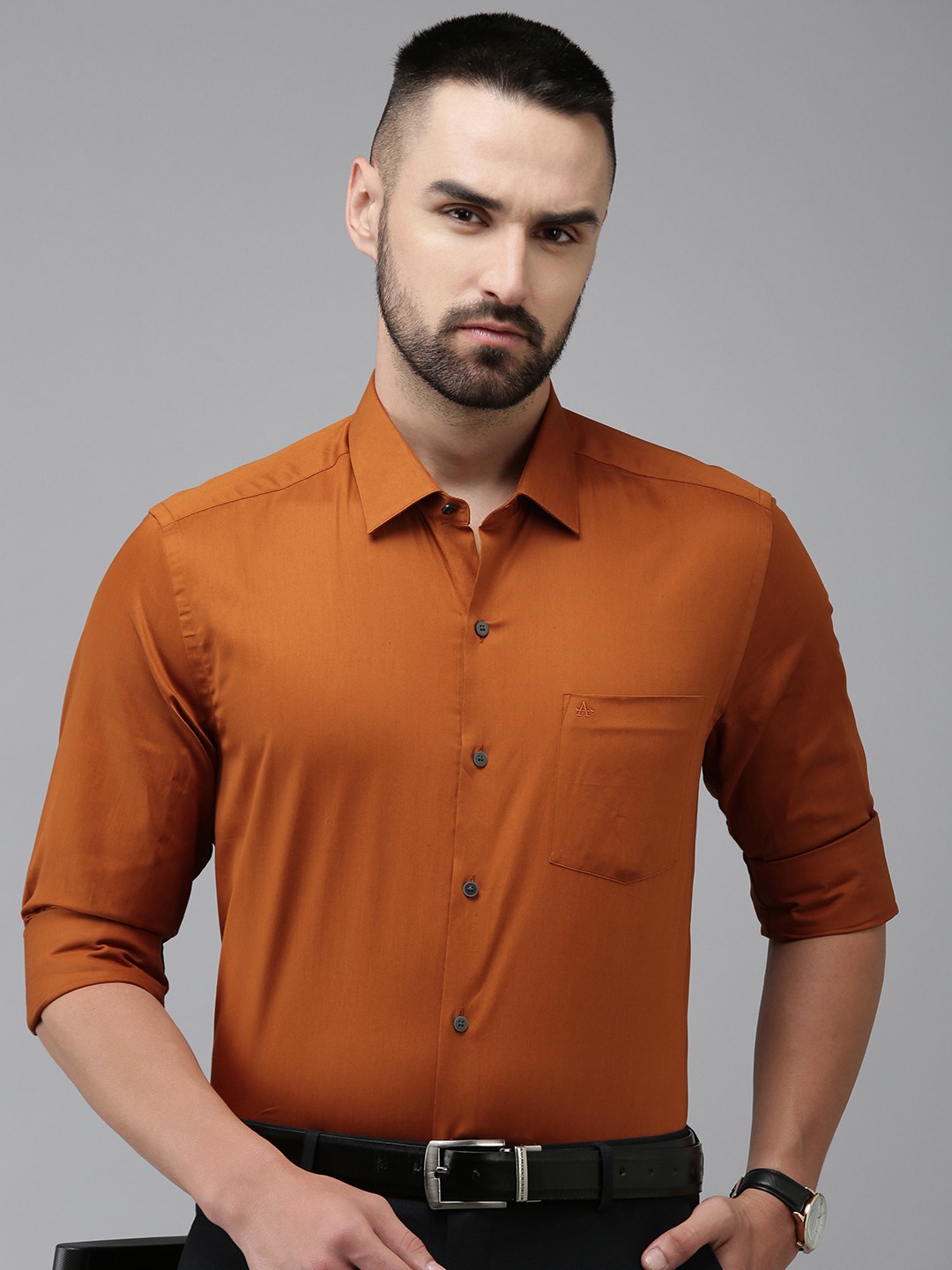 

Arrow Pure Cotton Original Slim Fit Opaque Formal Shirt, Orange