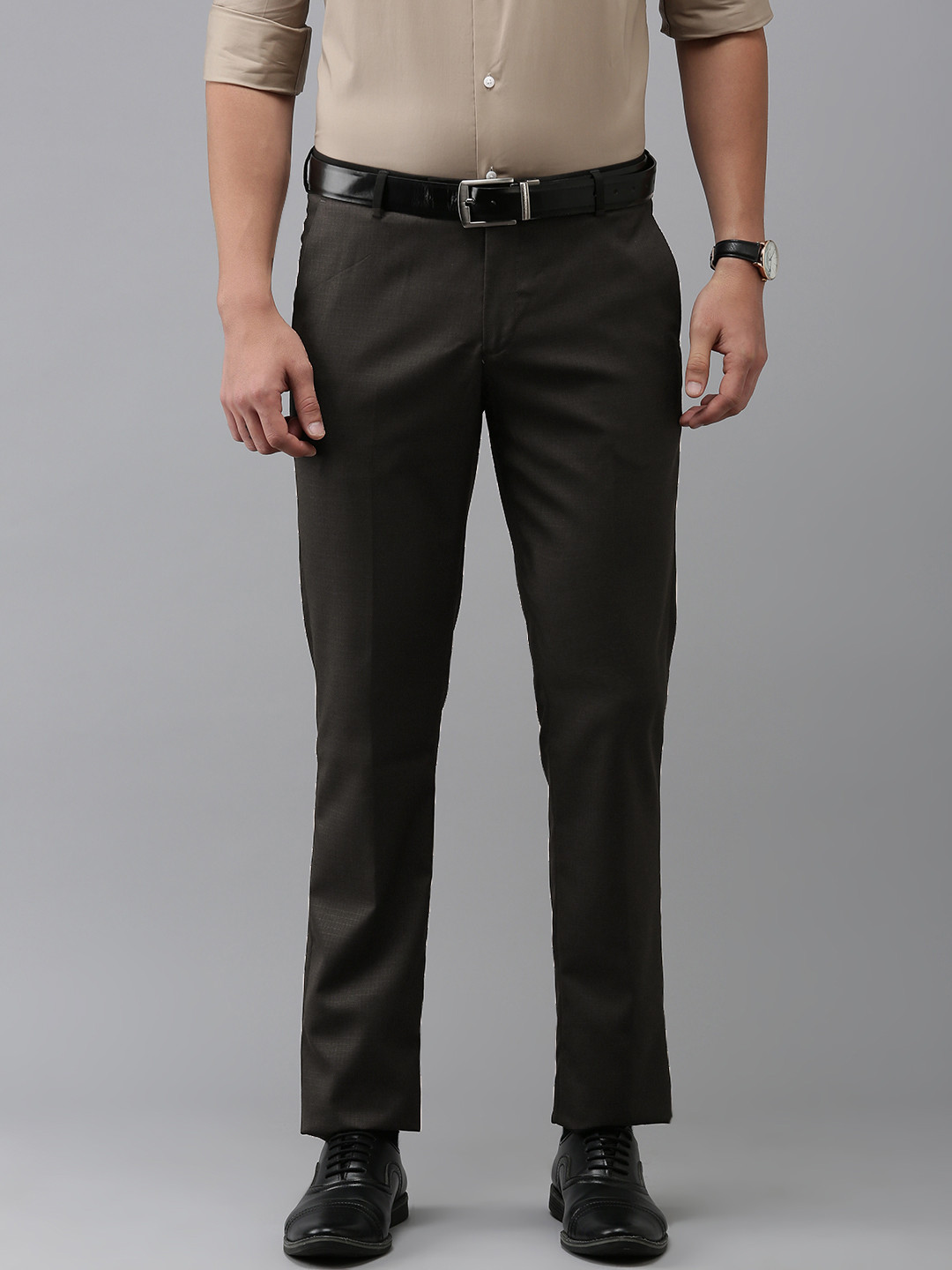 

Arrow Men Tailored Formal Trousers, Black