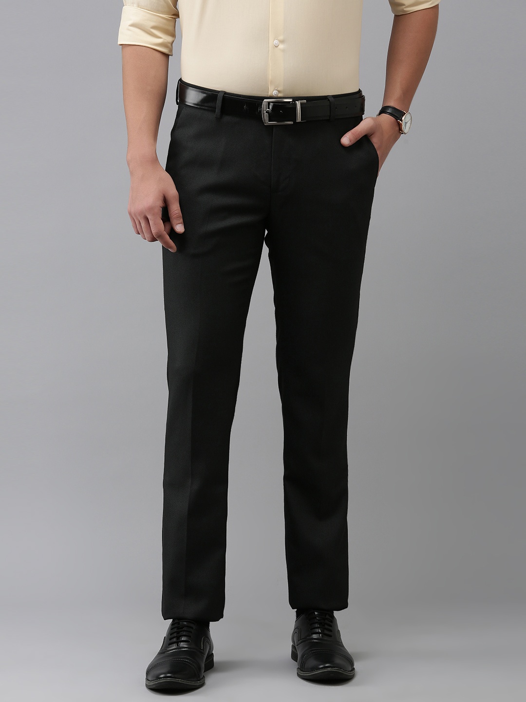 

Arrow Men Formal Trousers, Navy blue