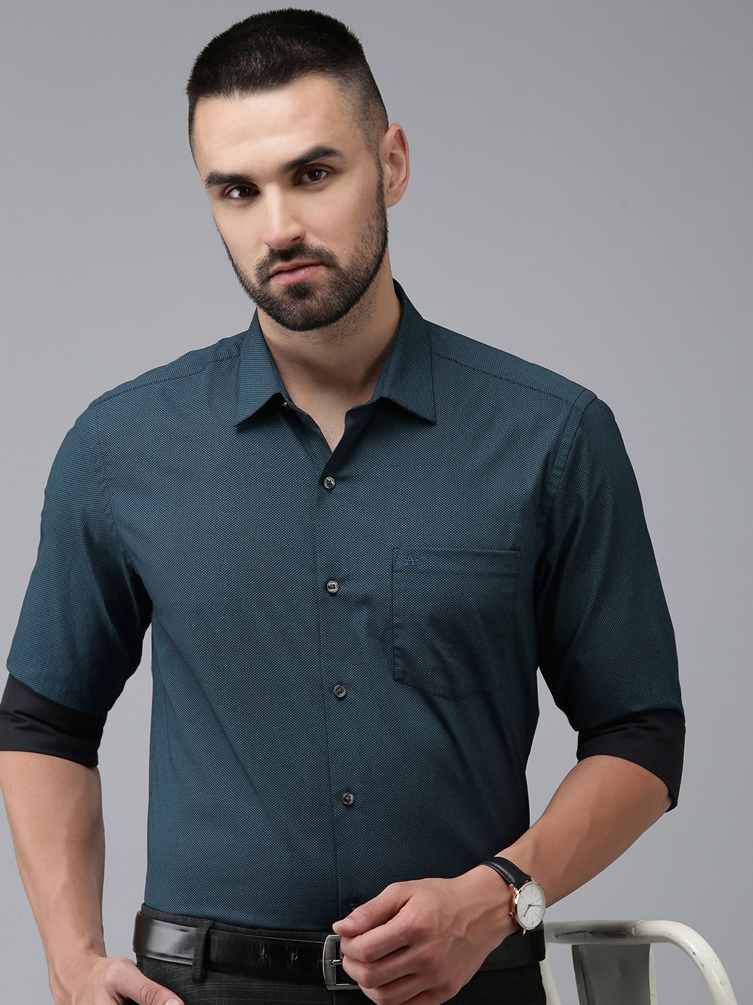 

Arrow Pure Cotton Original Slim Fit Opaque Formal Shirt, Blue