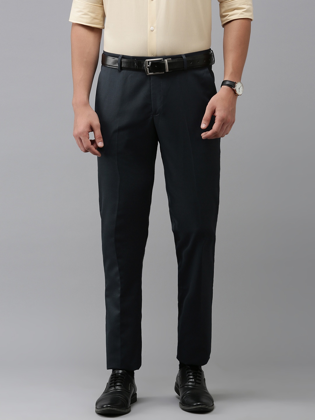 

Arrow Men Formal Trousers, Navy blue