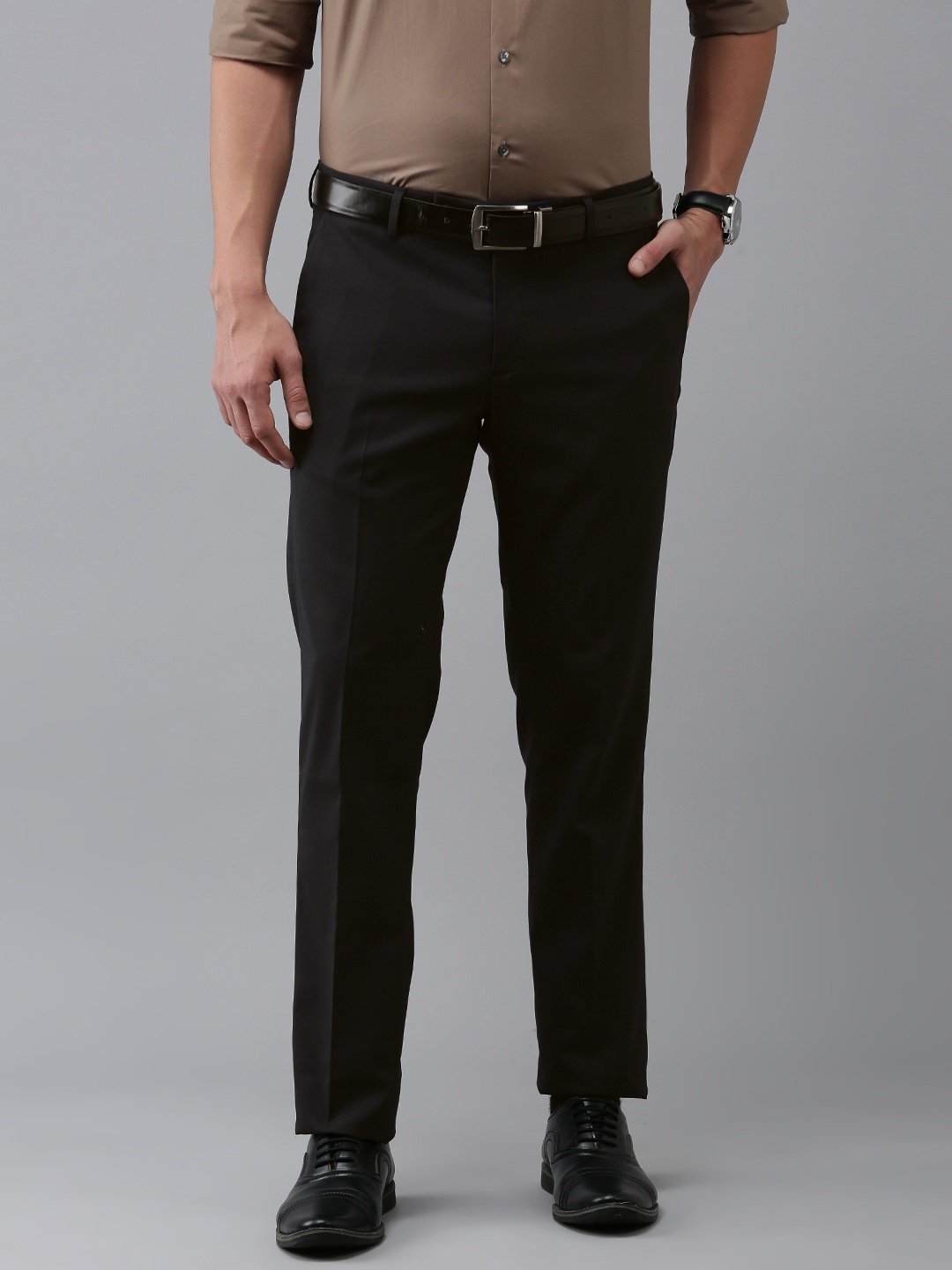 

Arrow Men Tailored Formal Trousers, Black
