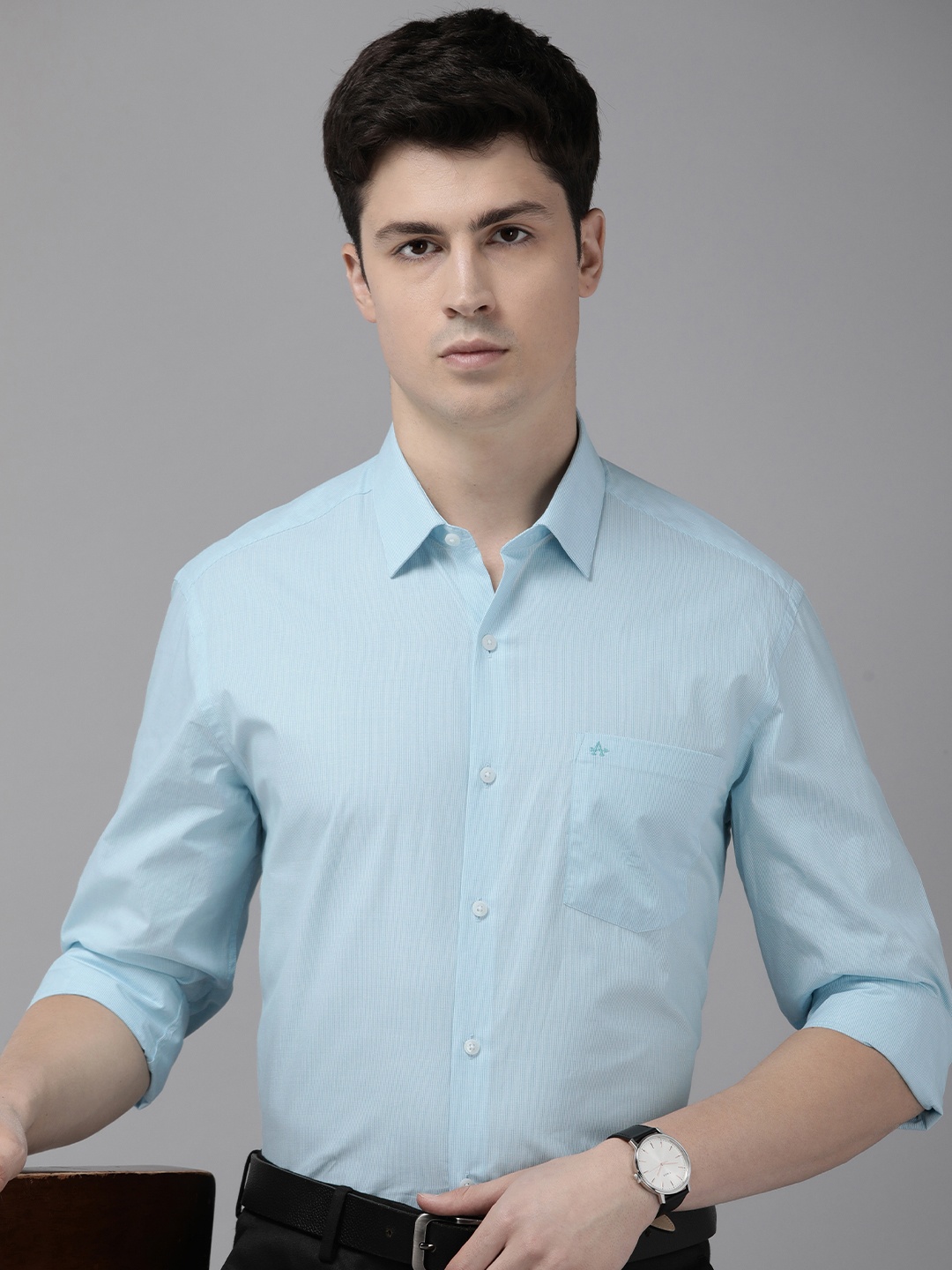 

Arrow Men Original Slim Fit Pure Cotton Formal Shirt, Blue
