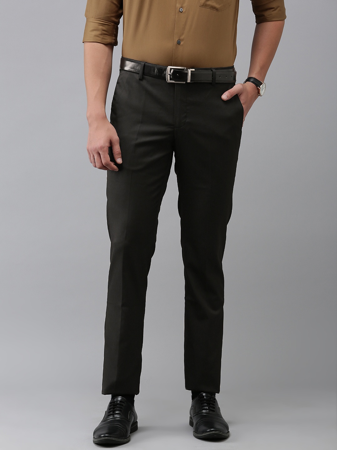 

Arrow Men Tailored Formal Trousers, Black