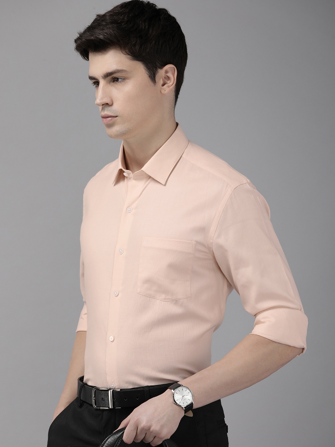 

Arrow Men Original Slim Fit Pure Cotton Formal Shirt, Peach