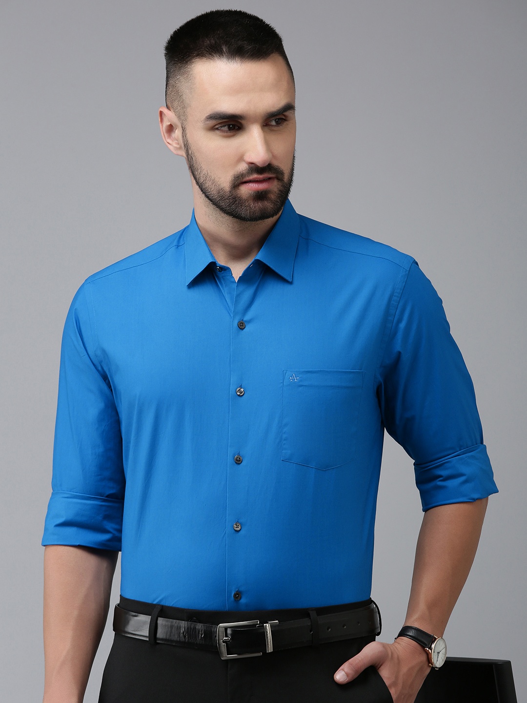 

Arrow Pure Cotton Original Slim Fit Opaque Formal Shirt, Blue