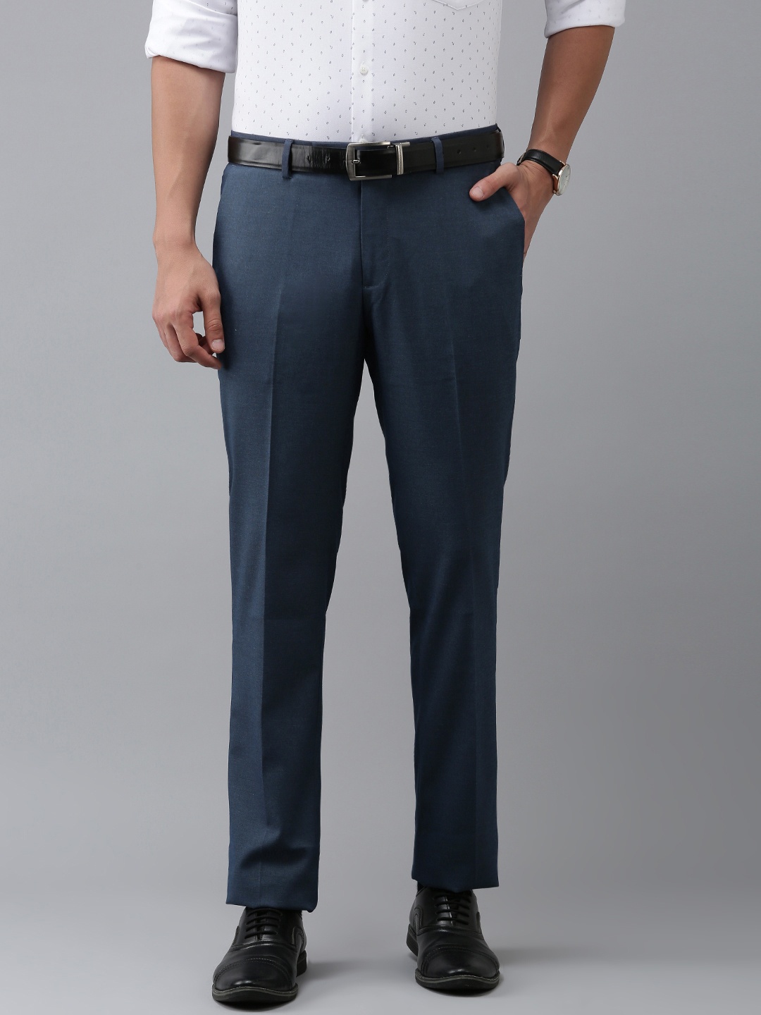 

Arrow Men Regular Fit Tailored Trousers, Grey