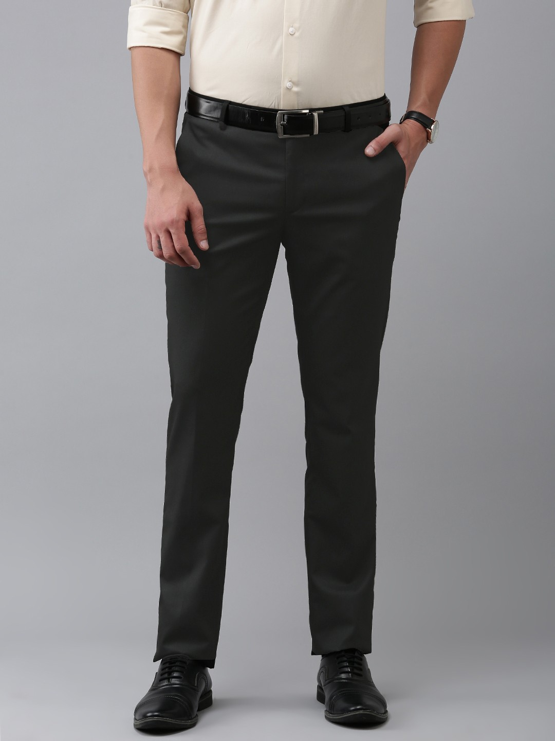 

Arrow Men Tailored Formal Trousers, Black