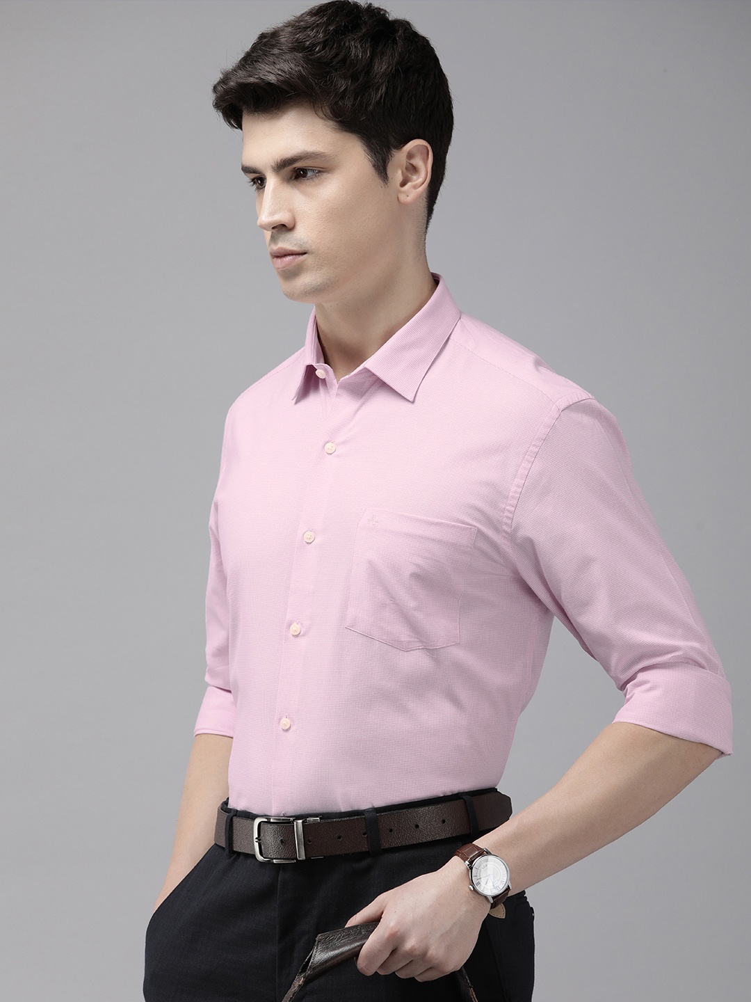 

Arrow Men Original Slim Fit Pure Cotton Formal Shirt, Pink