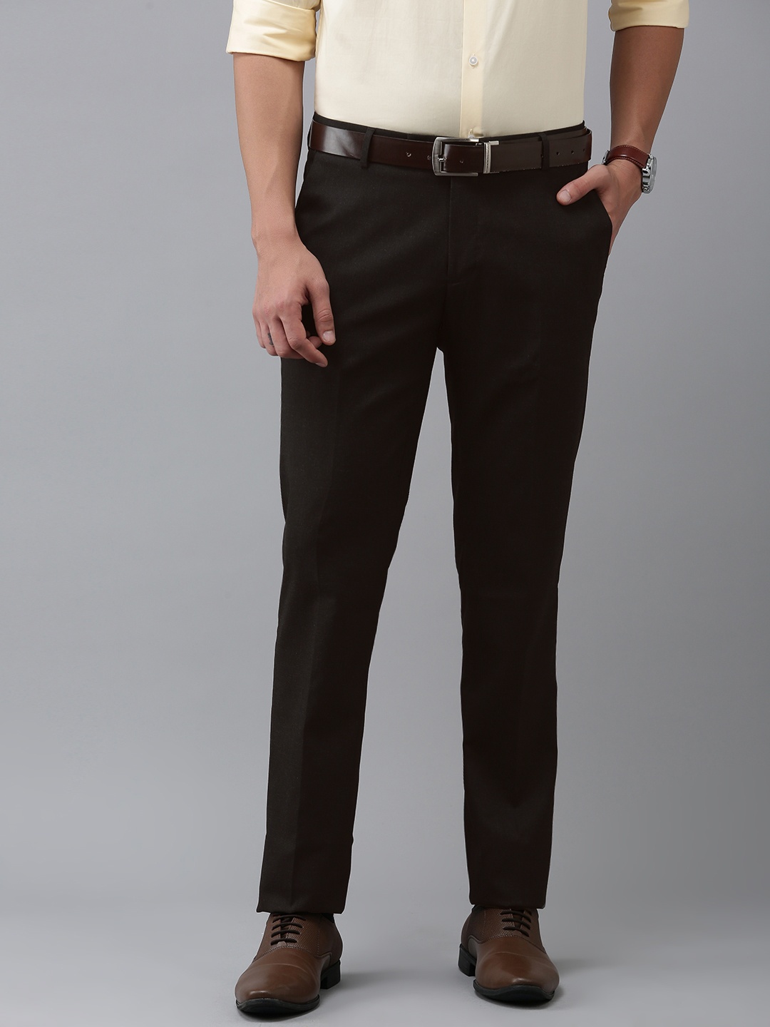 

Arrow Men Tailored Formal Trousers, Black