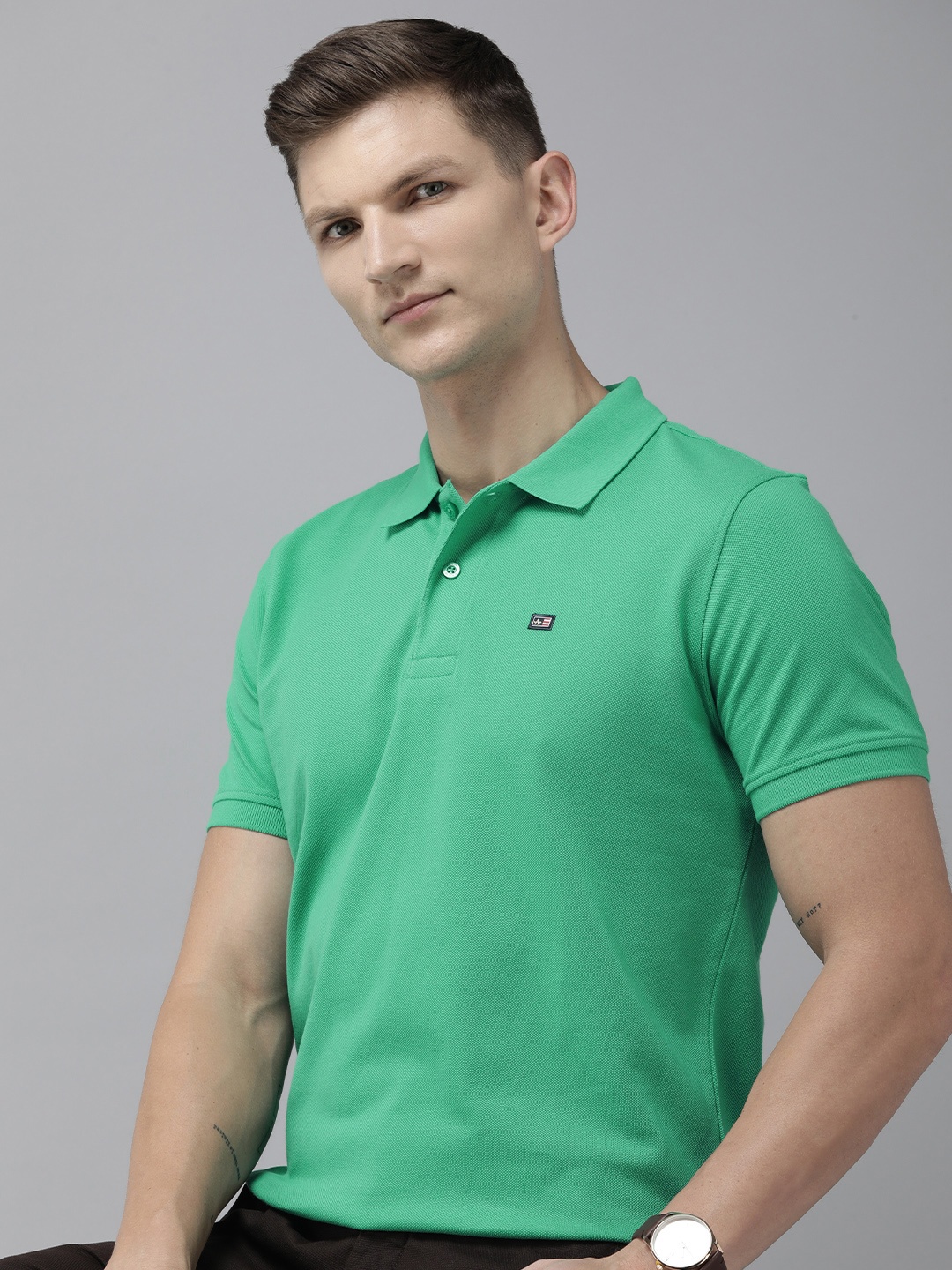 

Arrow Polo Collar T-shirt, Green