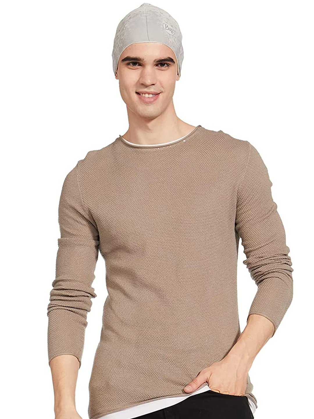 

Original Buff SA Unisex Printed Reversible Beanie, Cream