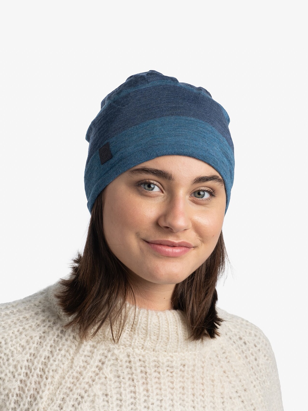 

Original Buff SA Unisex Colourblocked Woollen Beanie, Blue