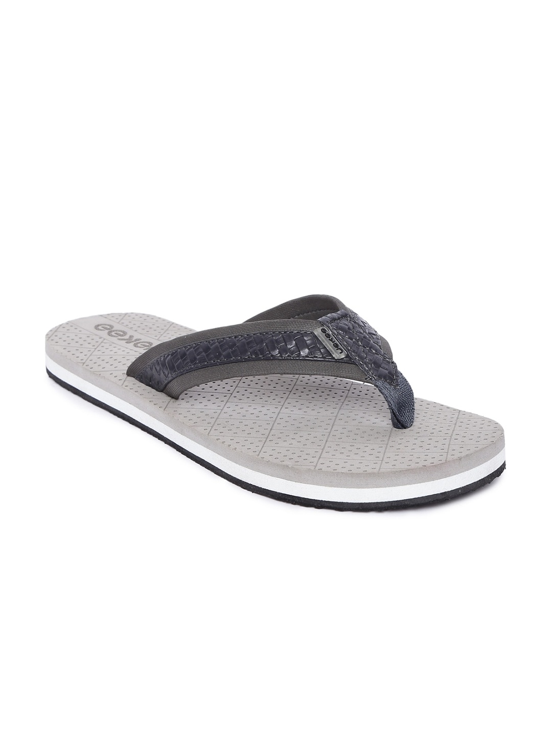 

Paragon Men Textured Lightweight Durable Thong Flip-Flops, Grey