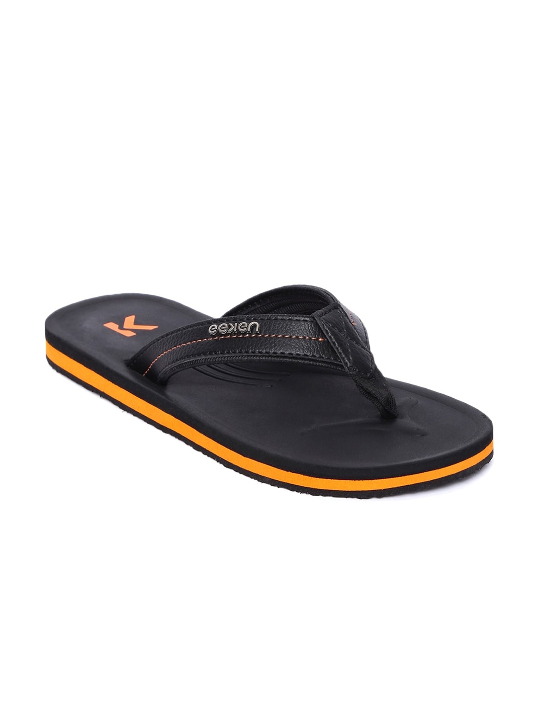 

Paragon Men Textured Lightweight Durable Thong Flip-Flops, Black