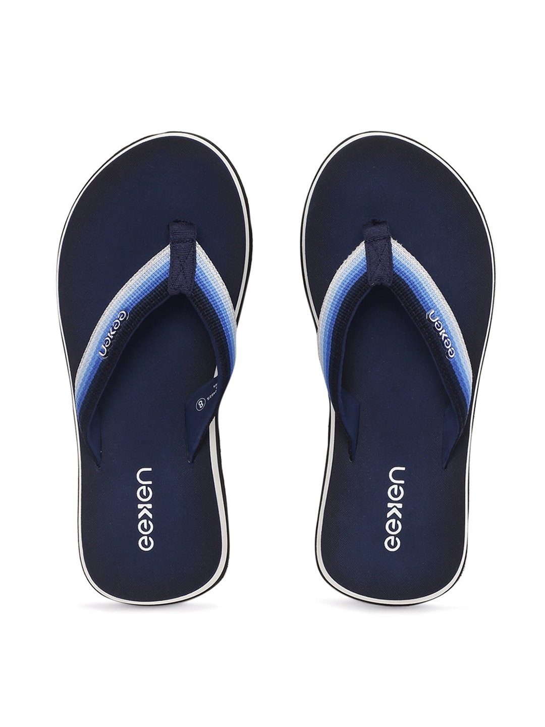 

Paragon Men Striped Lightweight Durable Thong Flip-Flops, Navy blue