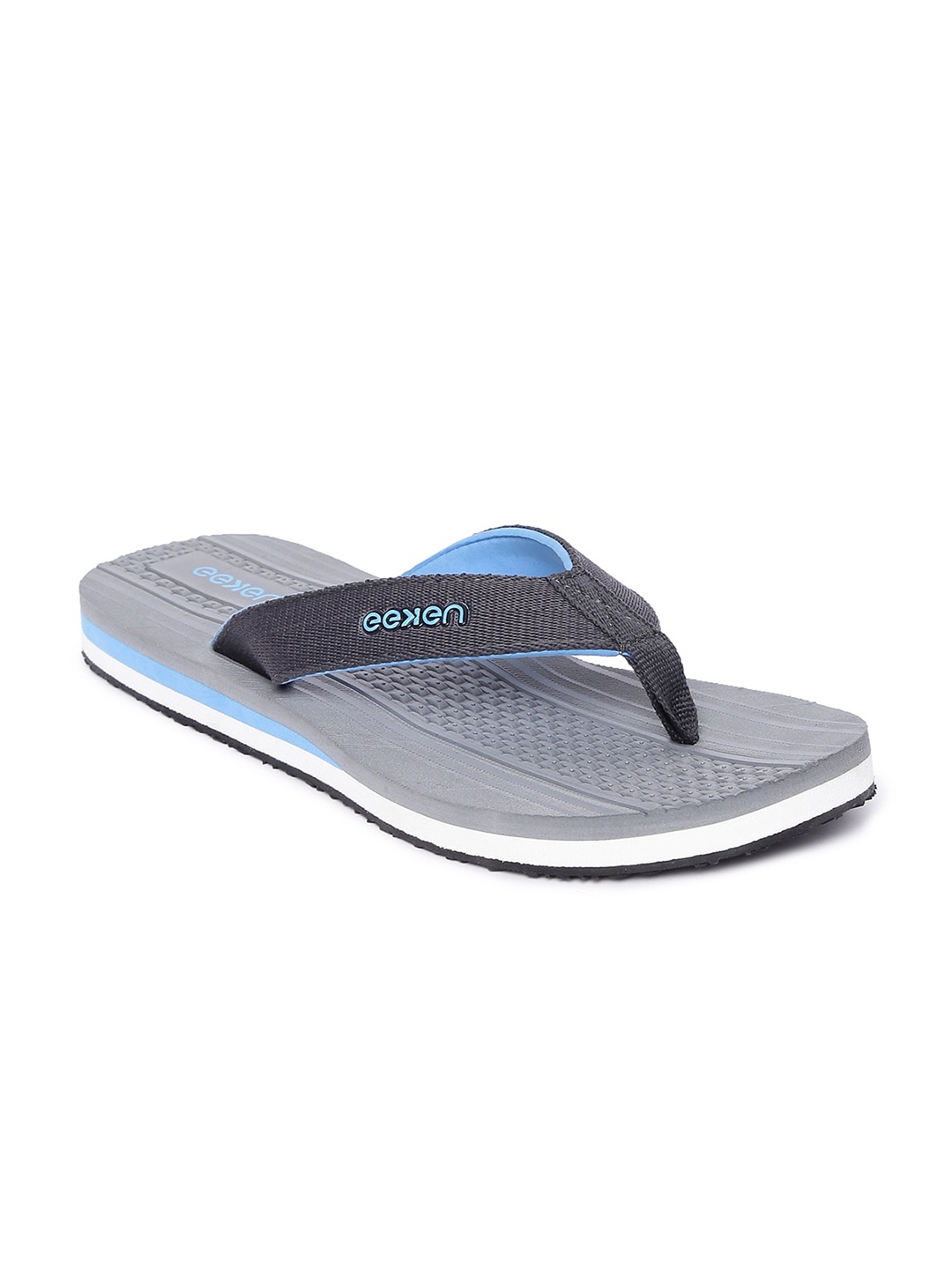 

Paragon Men Textured Lightweight Durable Thong Flip-Flops, Grey