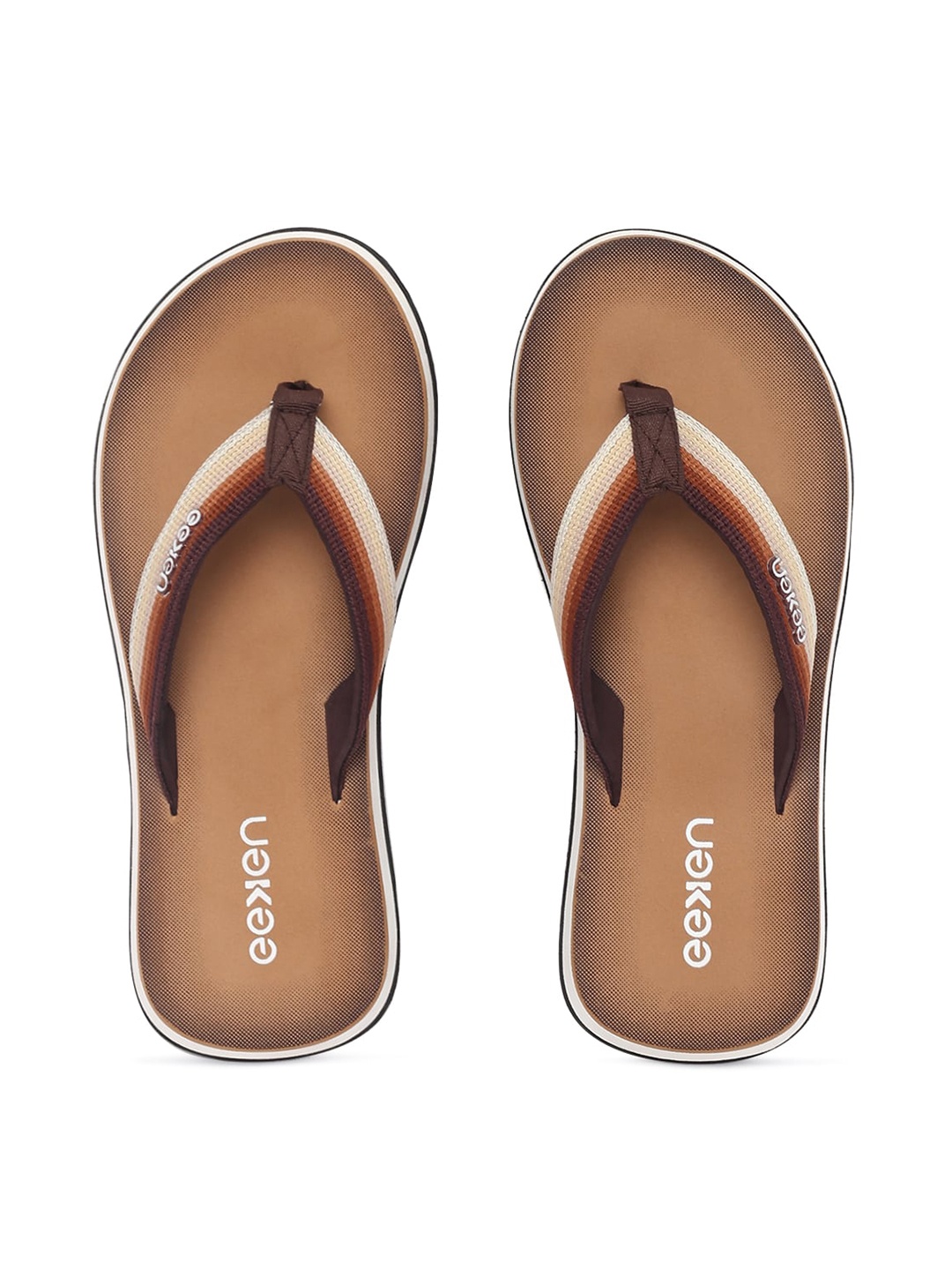 

Paragon Men Lightweight Fabric Thong Flip-Flops, Brown
