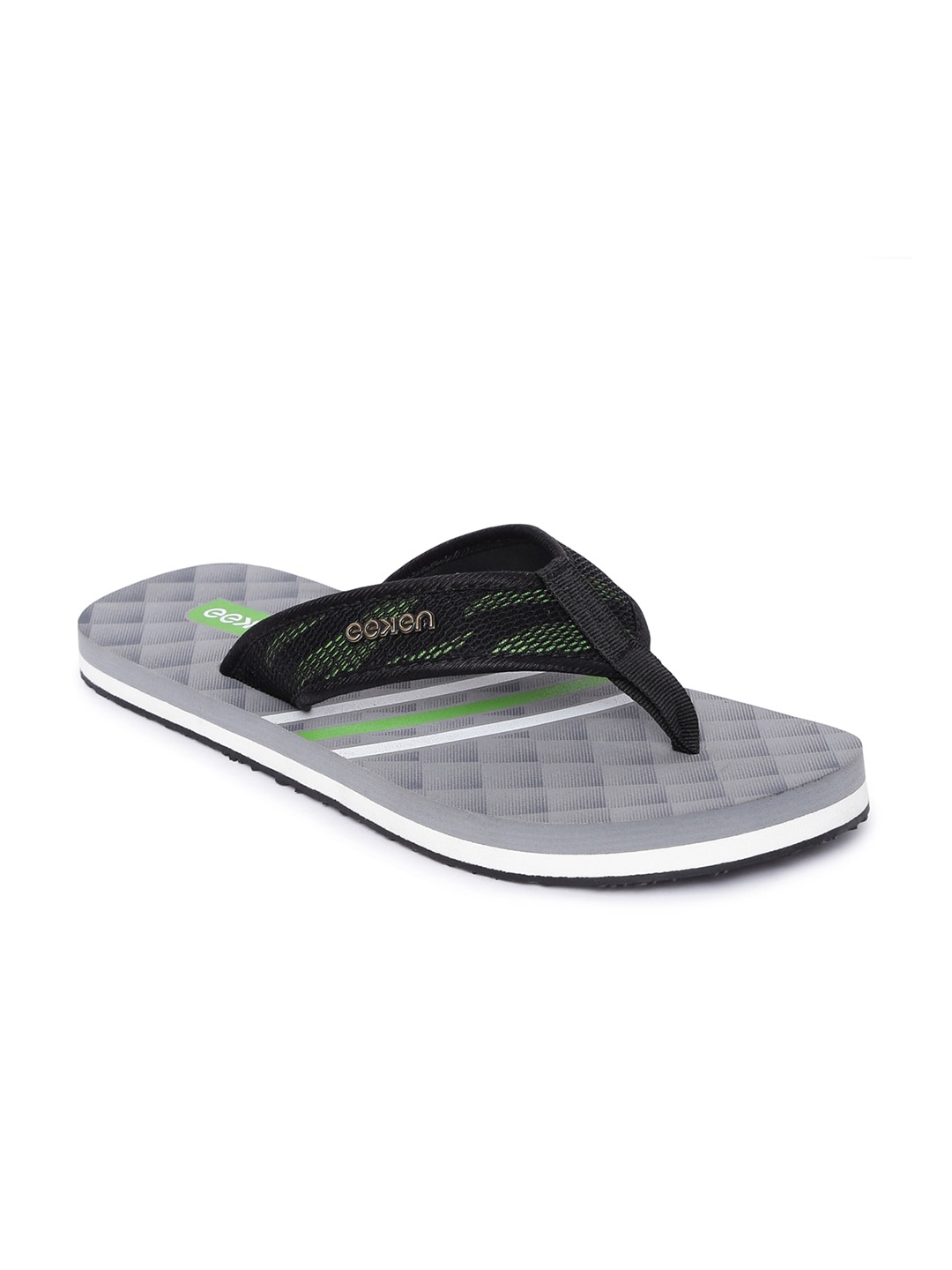 

Paragon Men Printed Lightweight Thong Flip-Flops, Grey