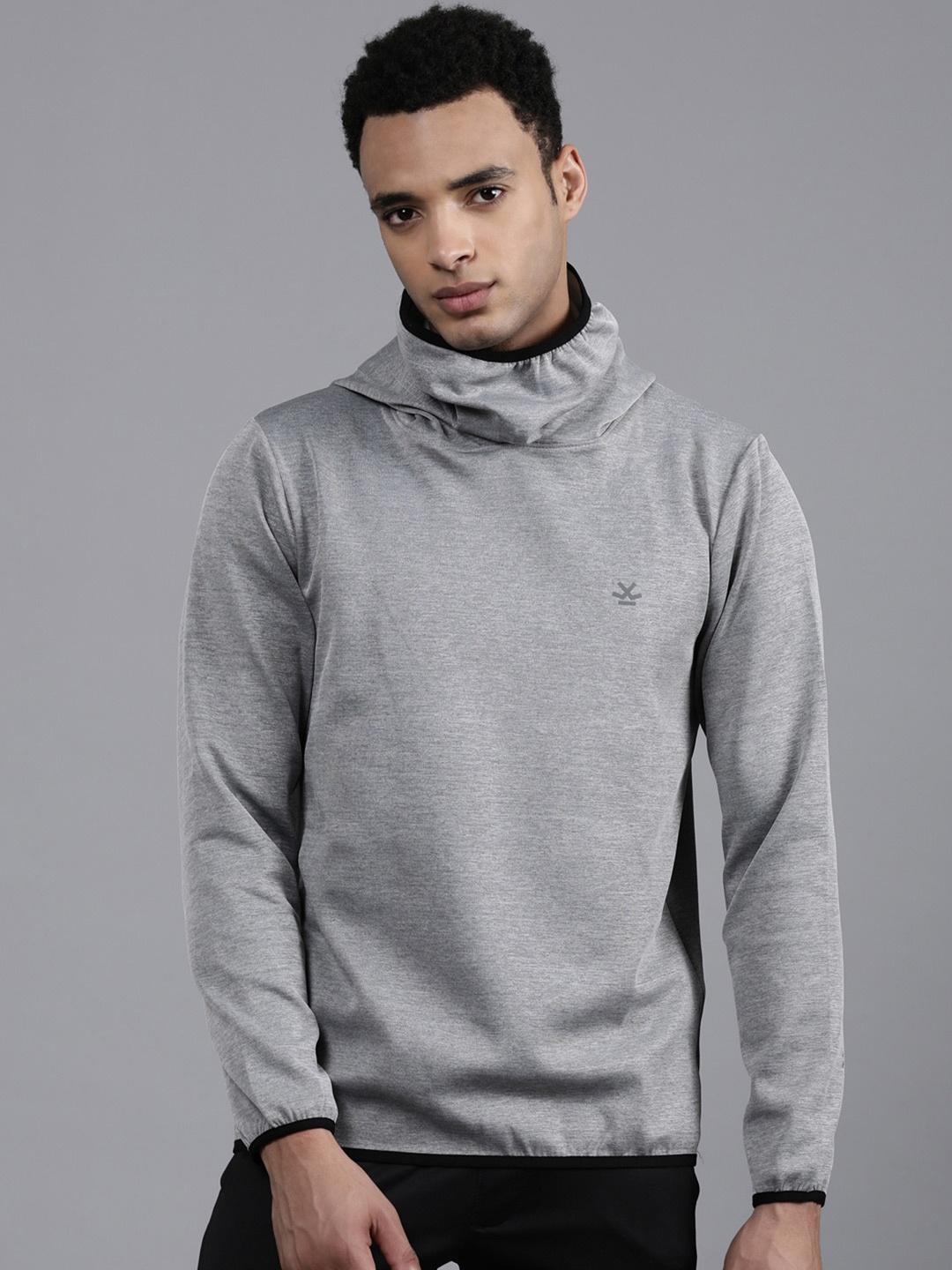 

WROGN Hooded Cotton Sweatshirt, Grey