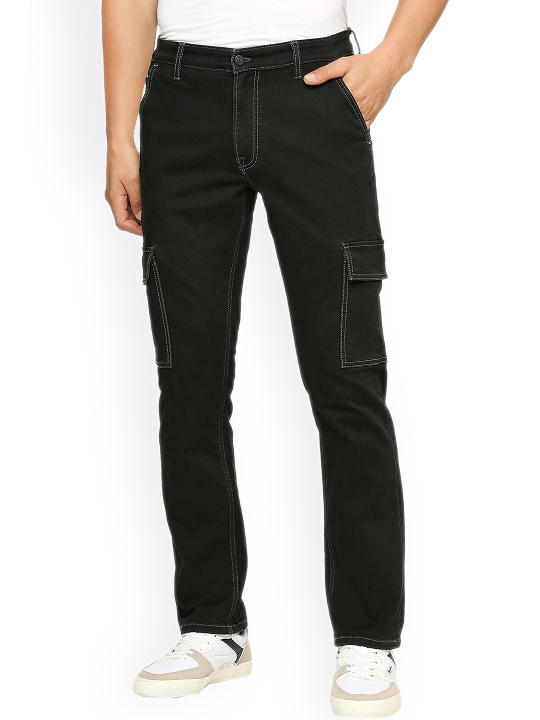 

Pepe Jeans Men Straight Fit Clean Look Stretchable Jeans, Black