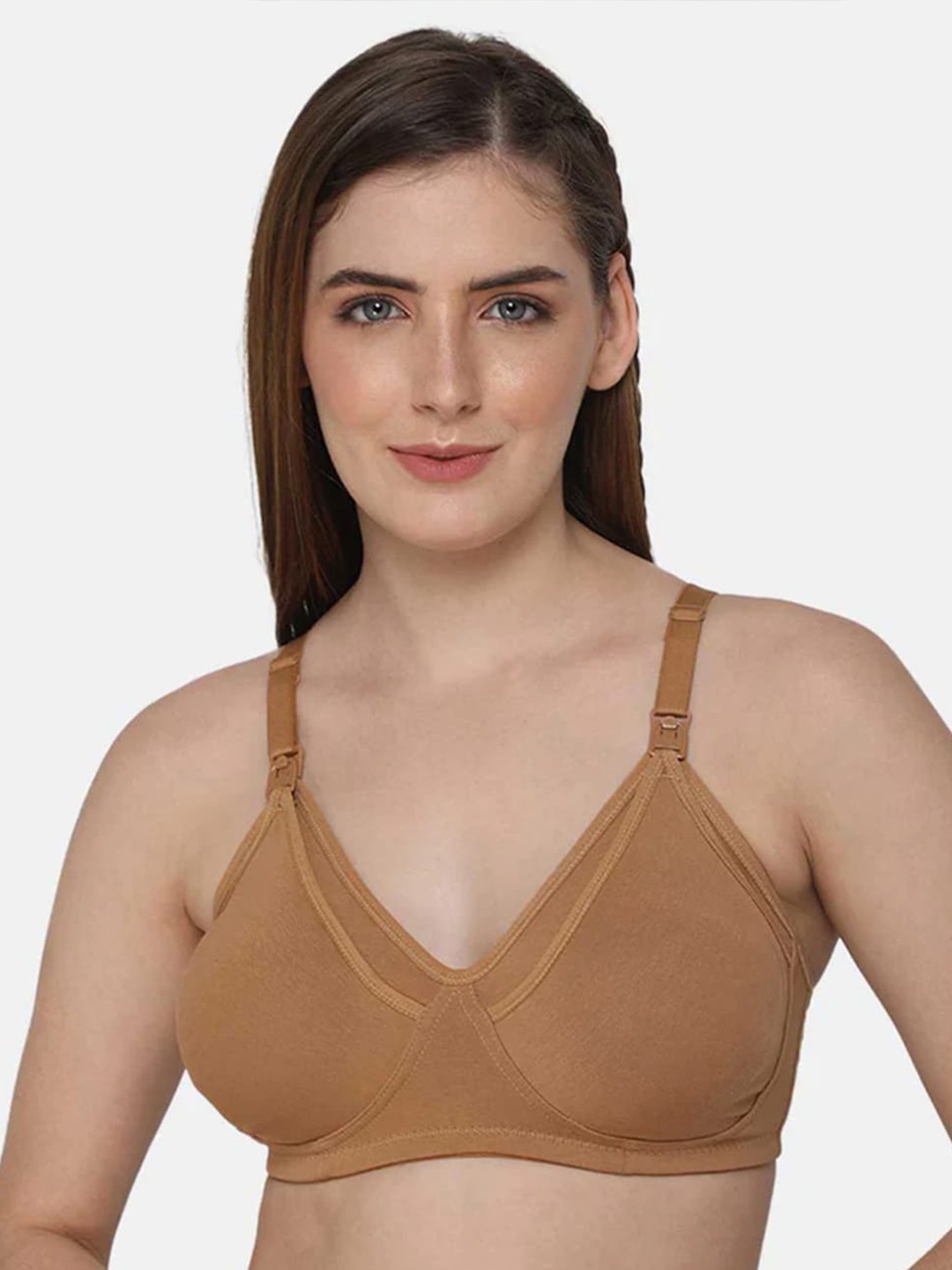 

intimacy LINGERIE Full Coverage Cotton Maternity Bra With All Day Comfort, Brown