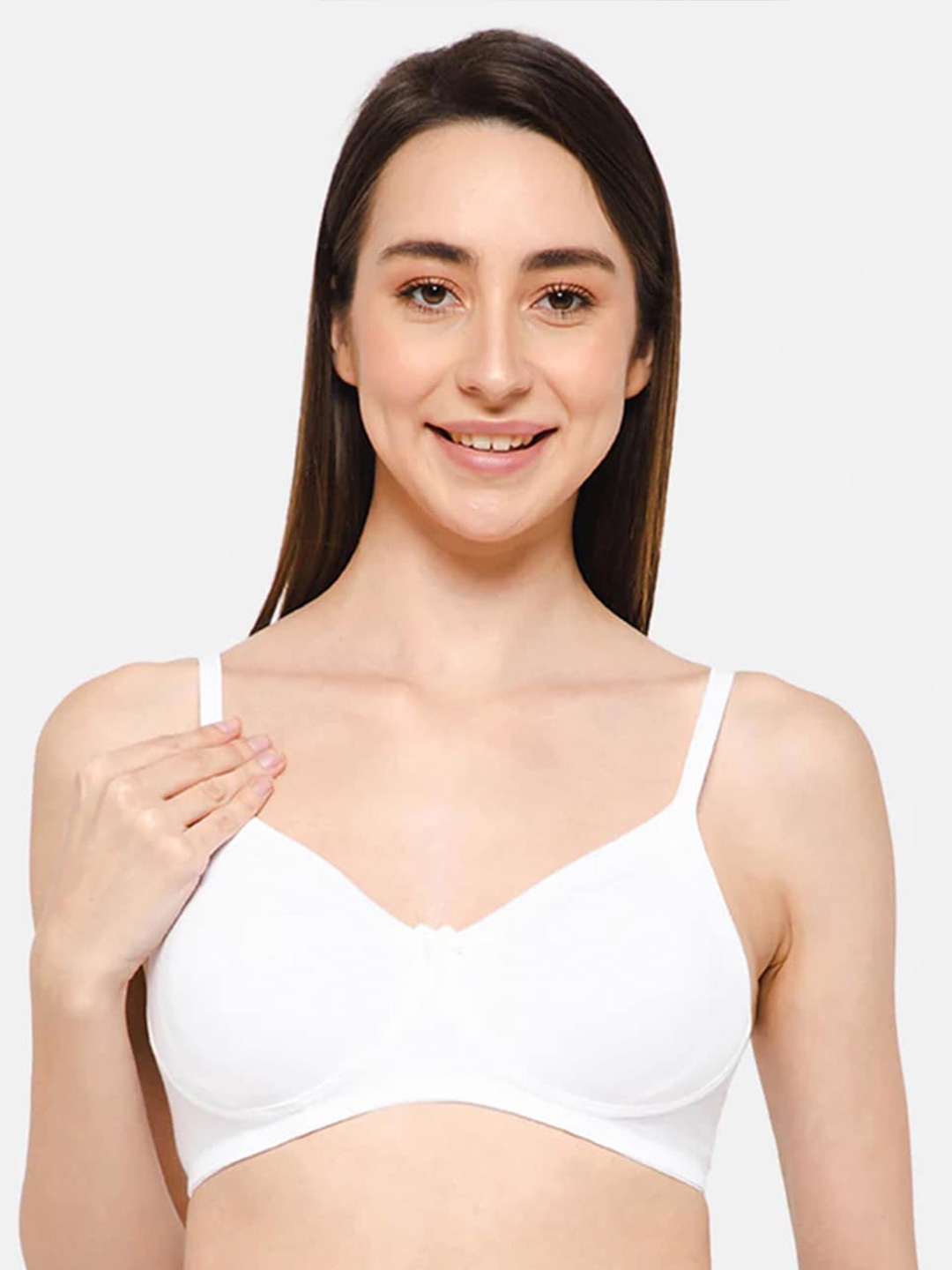 

intimacy LINGERIE Medium Coverage Non Padded Cotton Everyday Bra With All Day Comfort, White