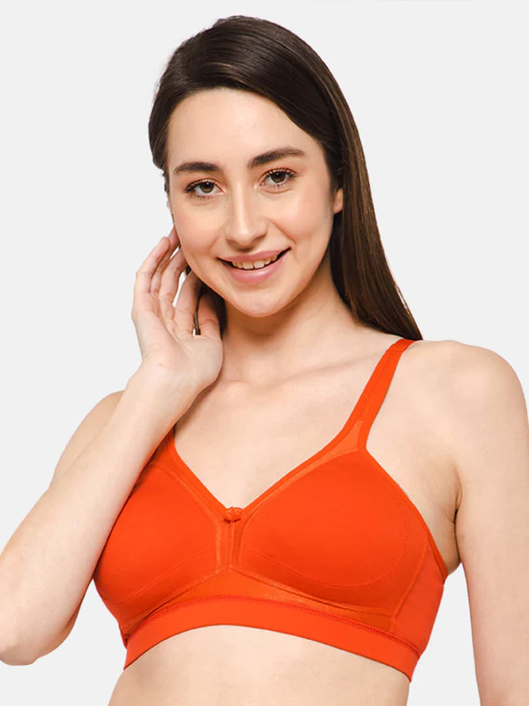 

intimacy LINGERIE Full Coverage Non Padded Cotton Everyday Bra With All Day Comfort, Red
