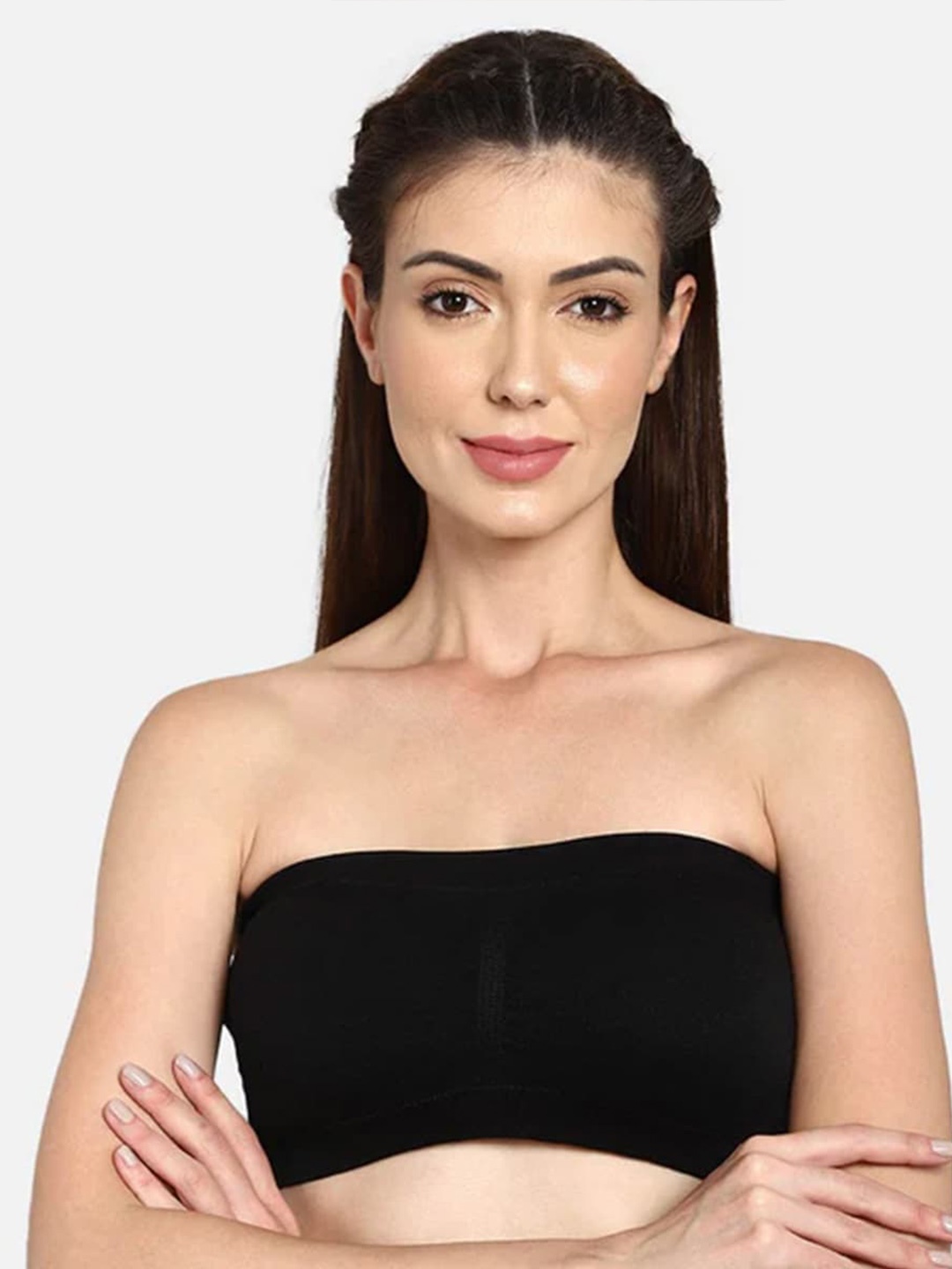 

intimacy LINGERIE Full Coverage Lightly Padded Bandeau Bra With All Day Comfort, Black