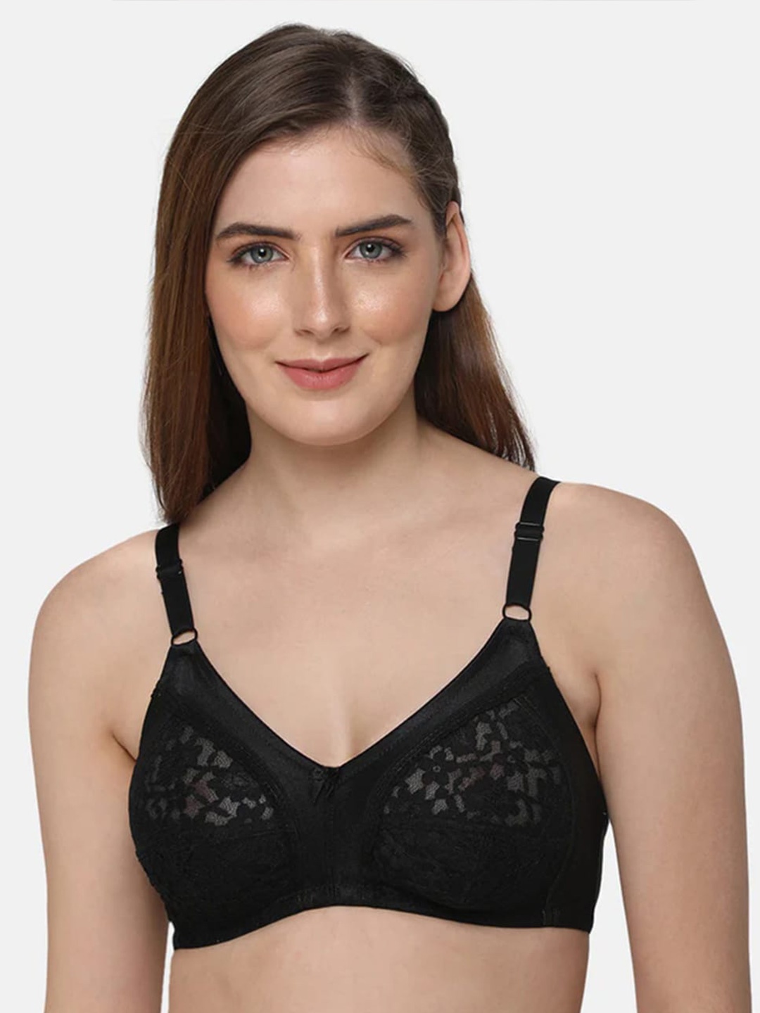 

intimacy LINGERIE Floral Lace Everyday Bra - Full Coverage, Black