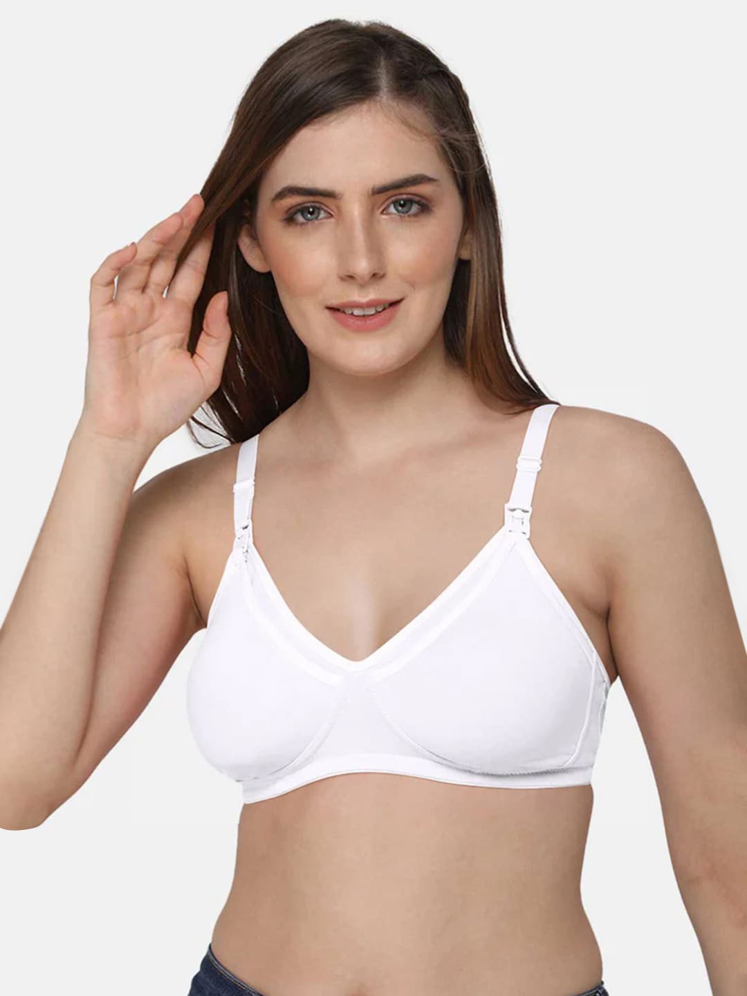

intimacy LINGERIE Cotton Maternity Bra - Full Coverage, White