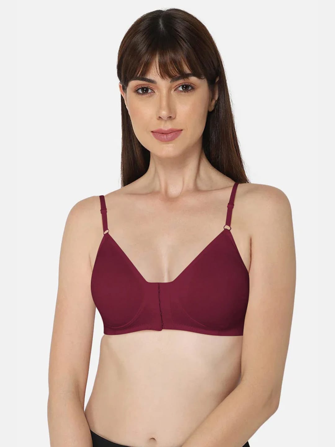 

intimacy LINGERIE Medium Coverage Cotton Everyday Bra With All Day Comfort, Maroon