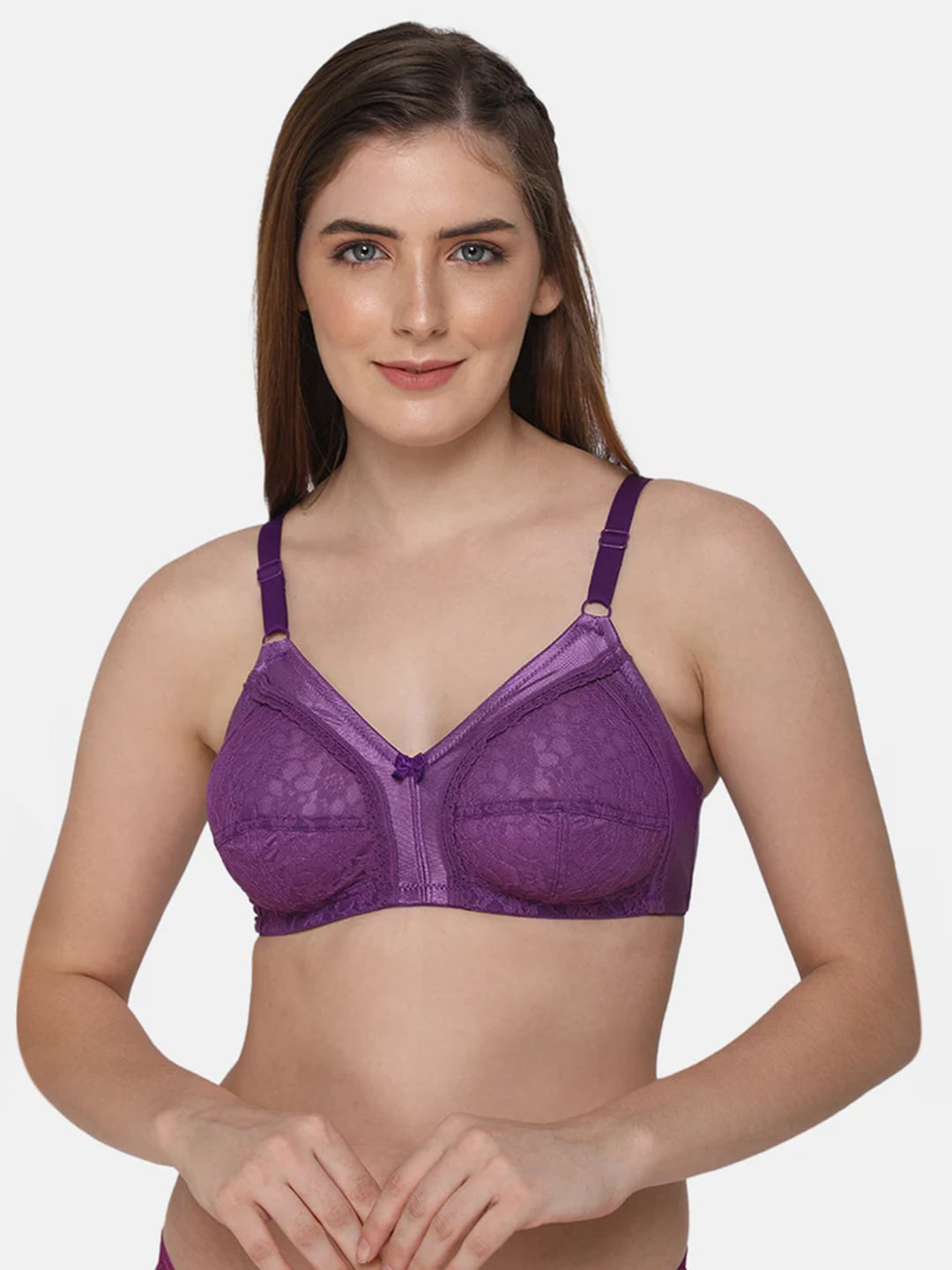 

intimacy LINGERIE Floral Full Coverage Everyday Bra With All Day Comfort, Purple