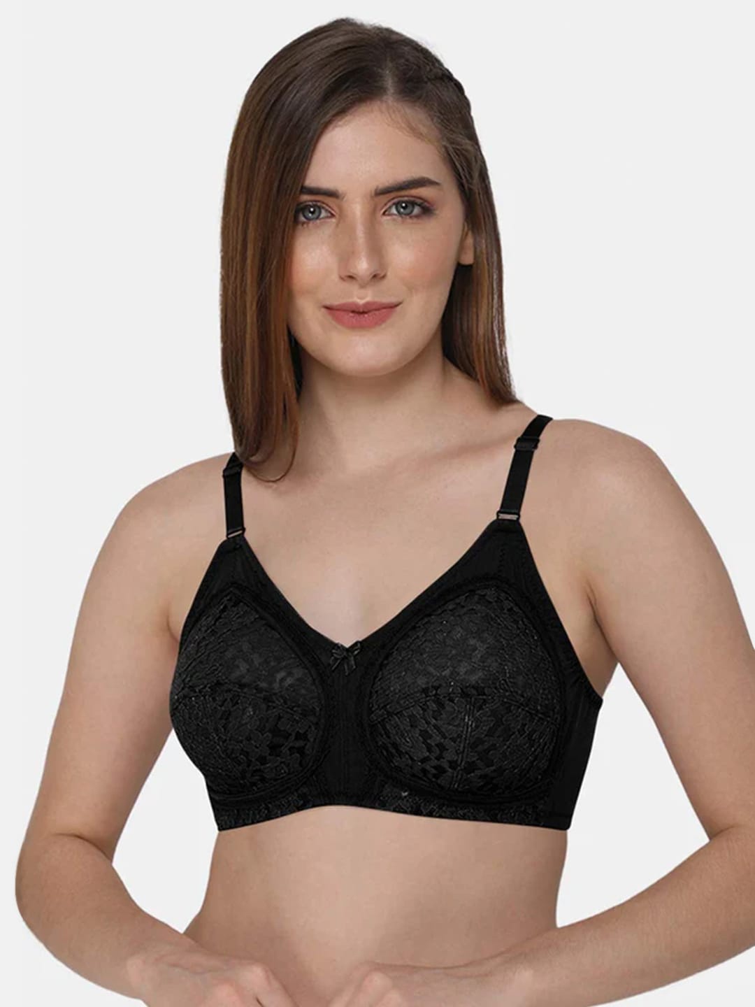

intimacy LINGERIE Floral Lace All Day Comfort Bra Full Coverage, Black