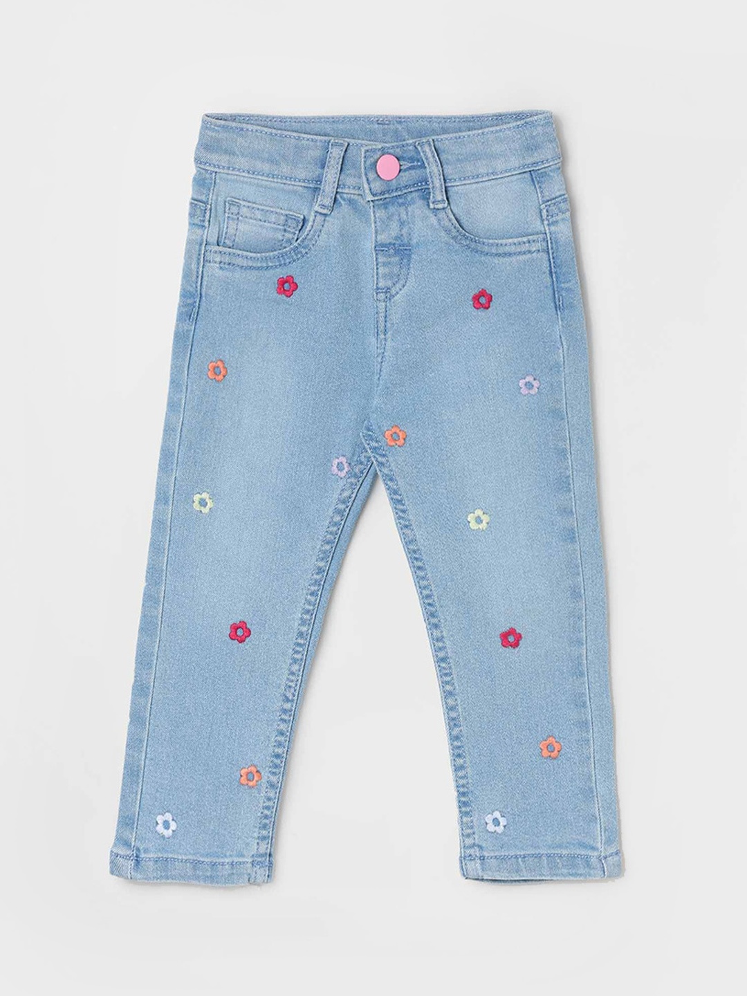 

Juniors by Lifestyle Girls Embroidered Clean Look Stretchable Jeans, Blue