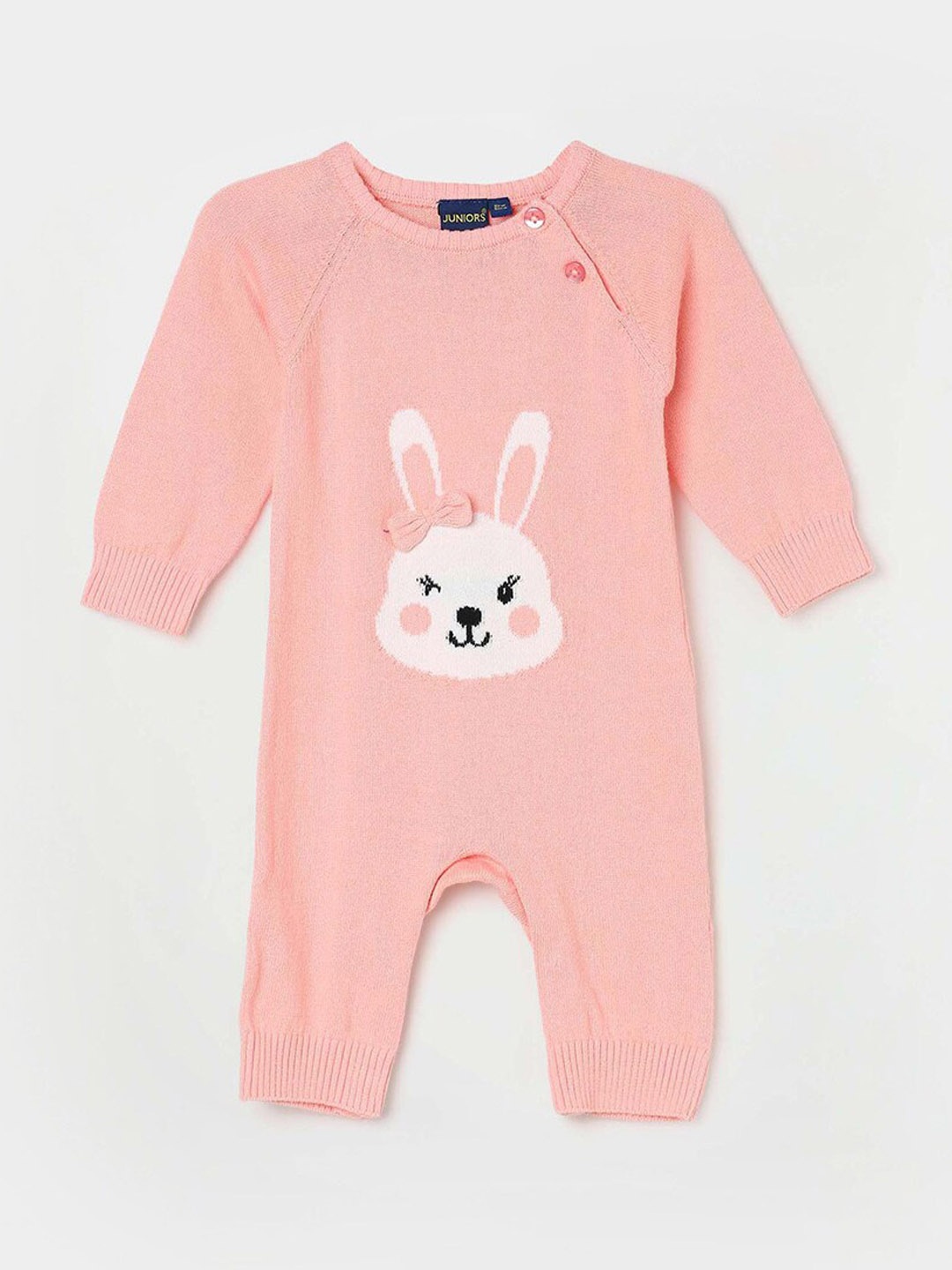 

Juniors by Lifestyle Infant Girls Printed Pure Cotton Rompers, Pink