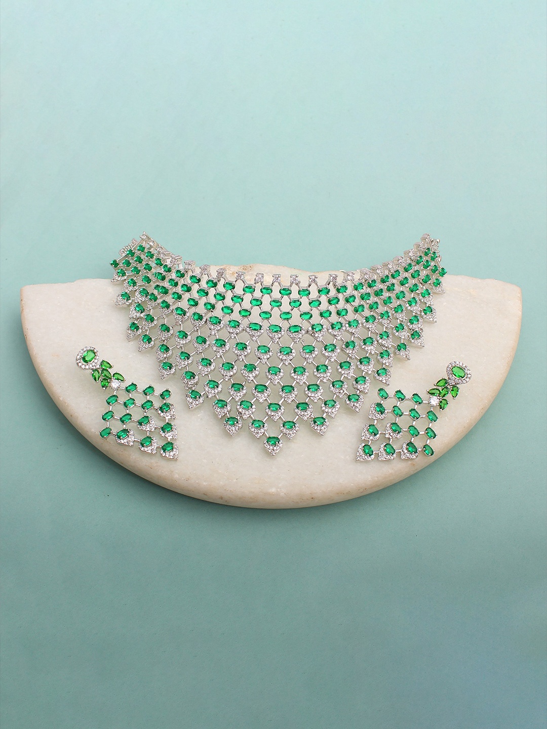 

Mirana Rhodium-Plated Jewellery Set, Silver
